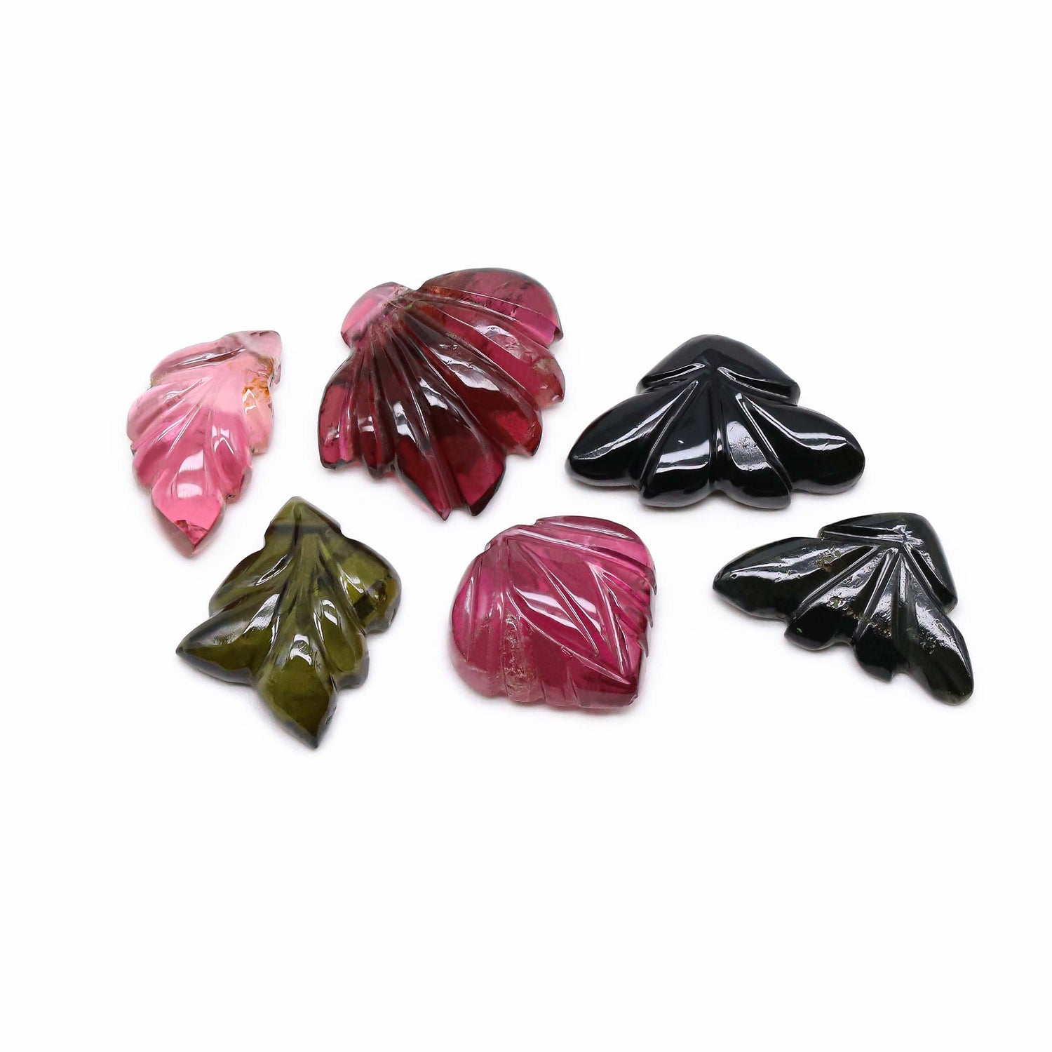Multi Tourmaline 10x8mm to 14x8.50mm Carved Mix Fancy Shape