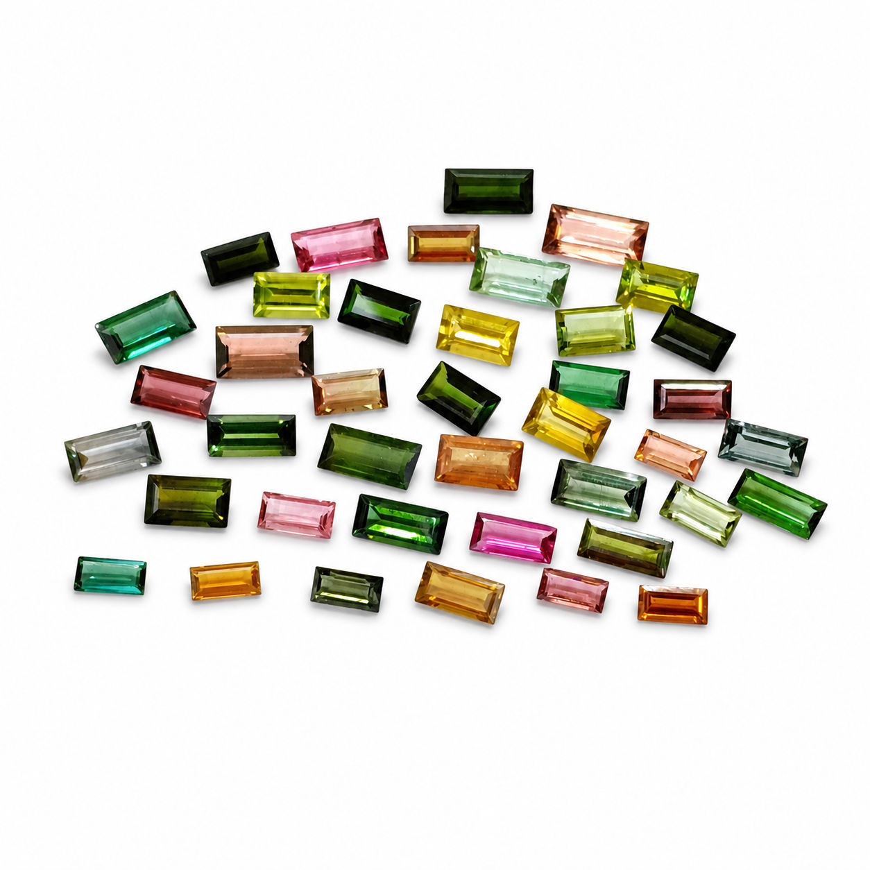 Multi Tourmaline 6x3.50mm to 18.50x7mm Baguette Faceted