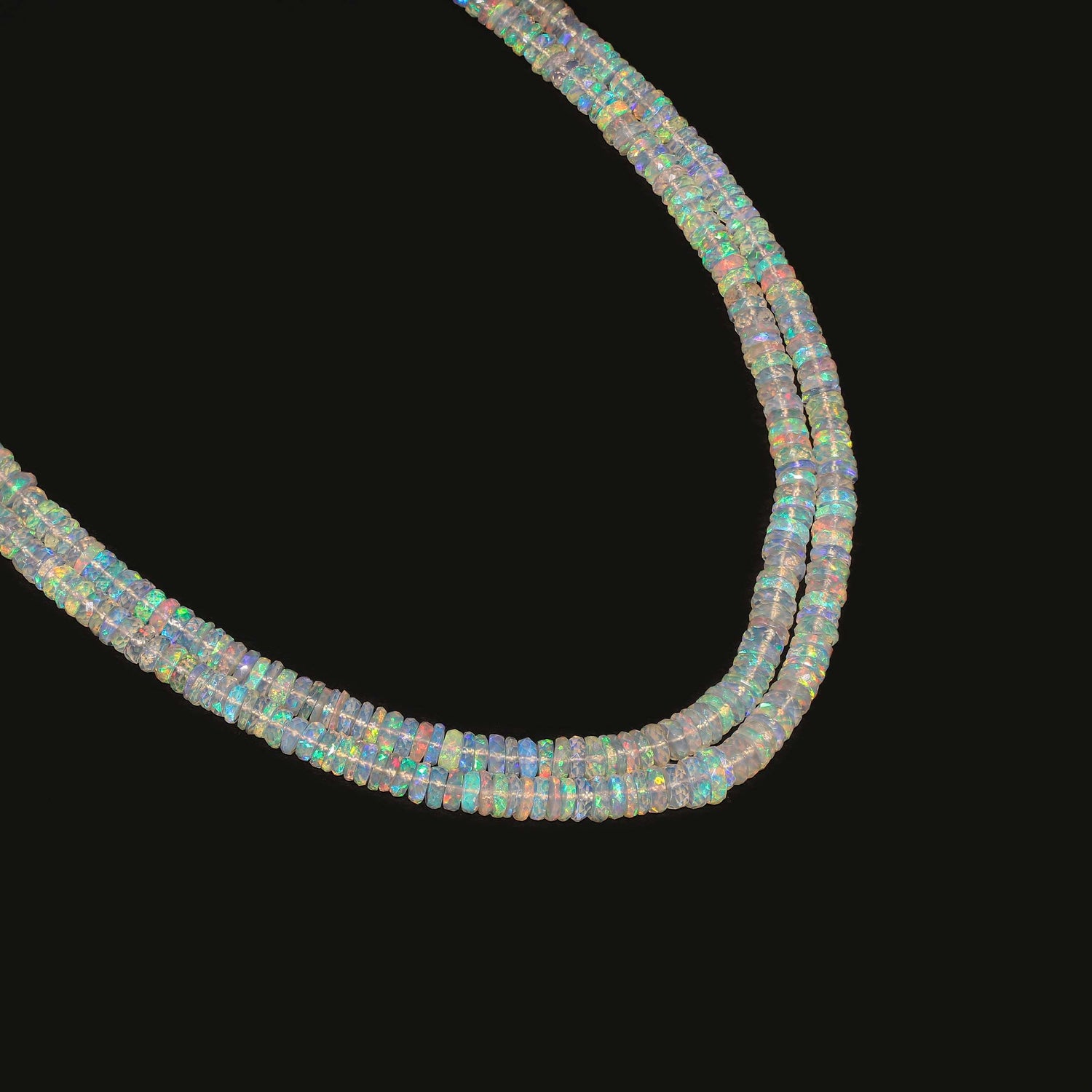 Ethiopian Opal 4mm To 7mm Tyre Shape Faceted Beads (17 Inch)