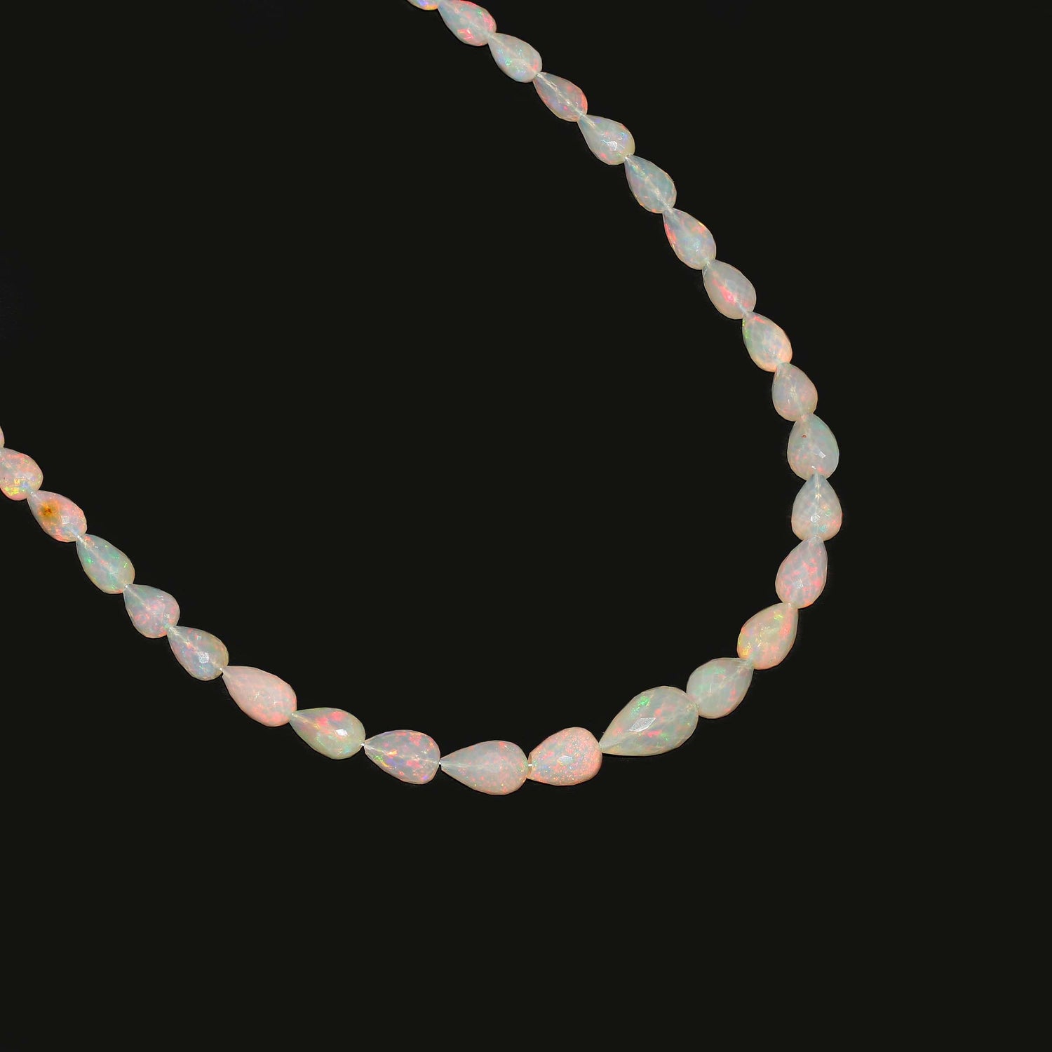 Ethiopian Opal 5x3mm To 13x8mm Drops Faceted Beads (17 Inch)