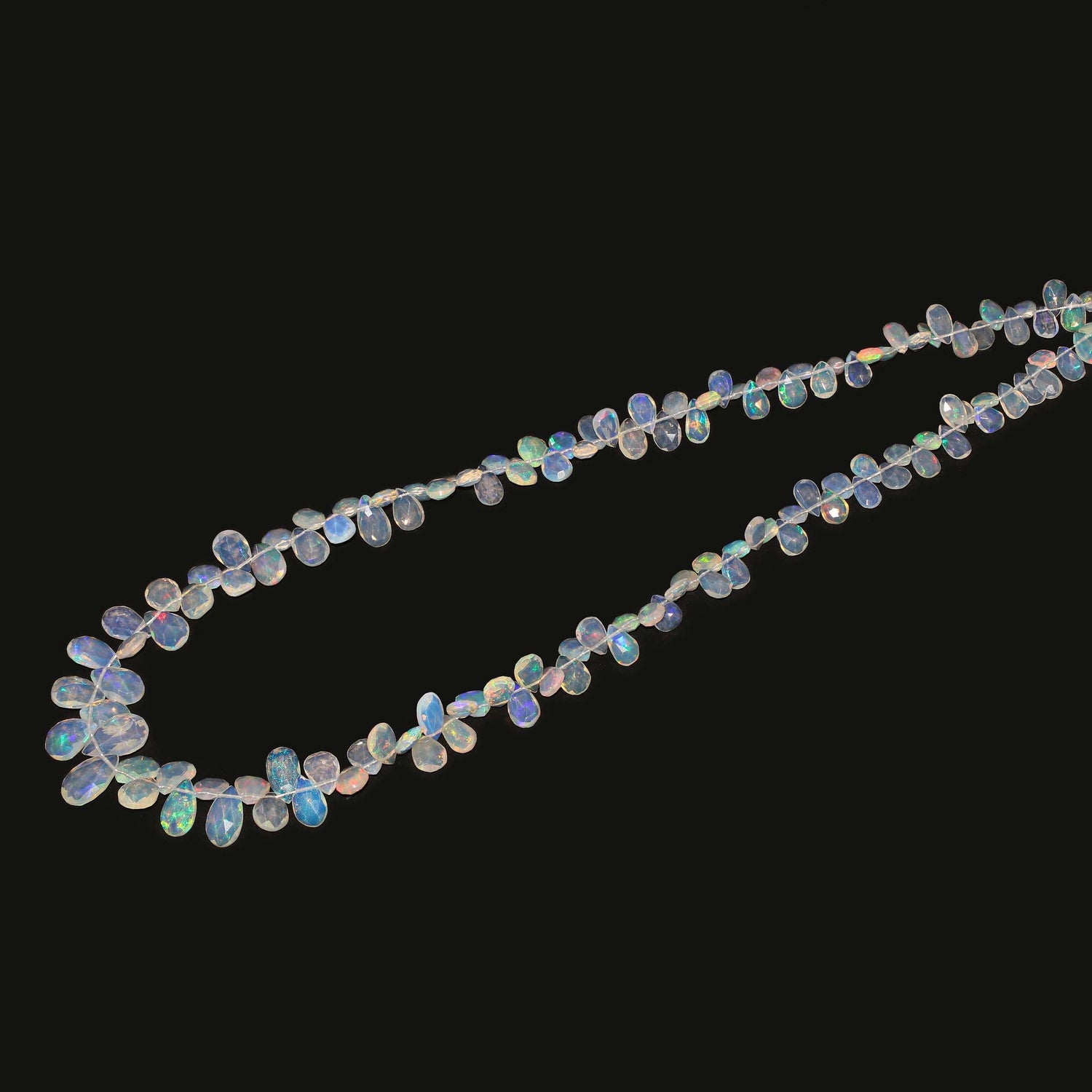 Ethiopian Opal 6x5mm To 12x8mm Pears Faceted Beads (17 Inch)