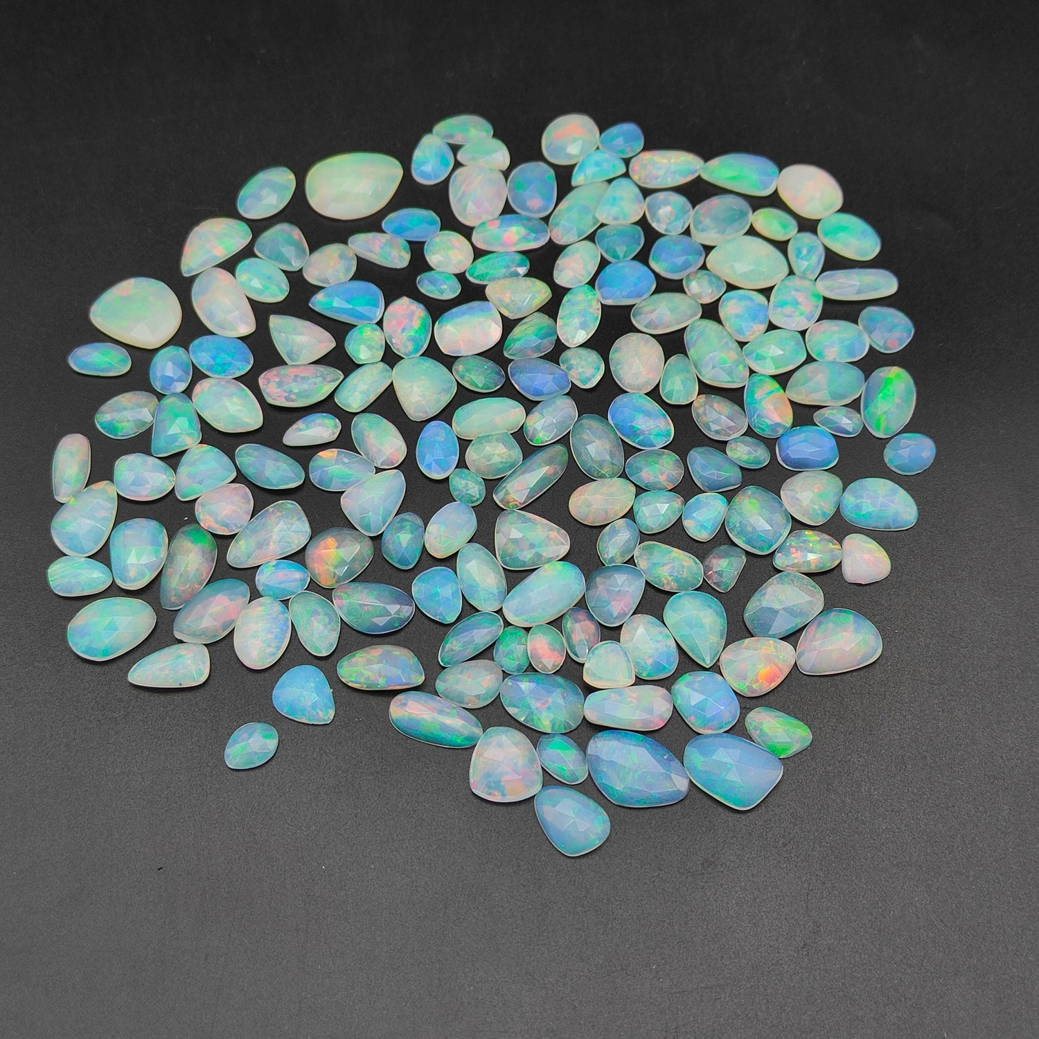 Ethiopian Opal 8x5.50mm to 17x13mm Mix Rose Cut Slice Faceted