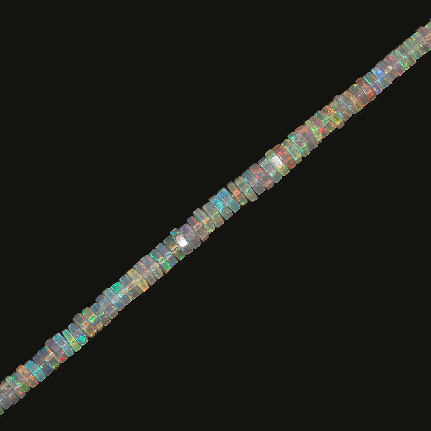 Ethiopian Opal 4mm To 5mm Bolt Shape Smooth Beads (17 Inch)