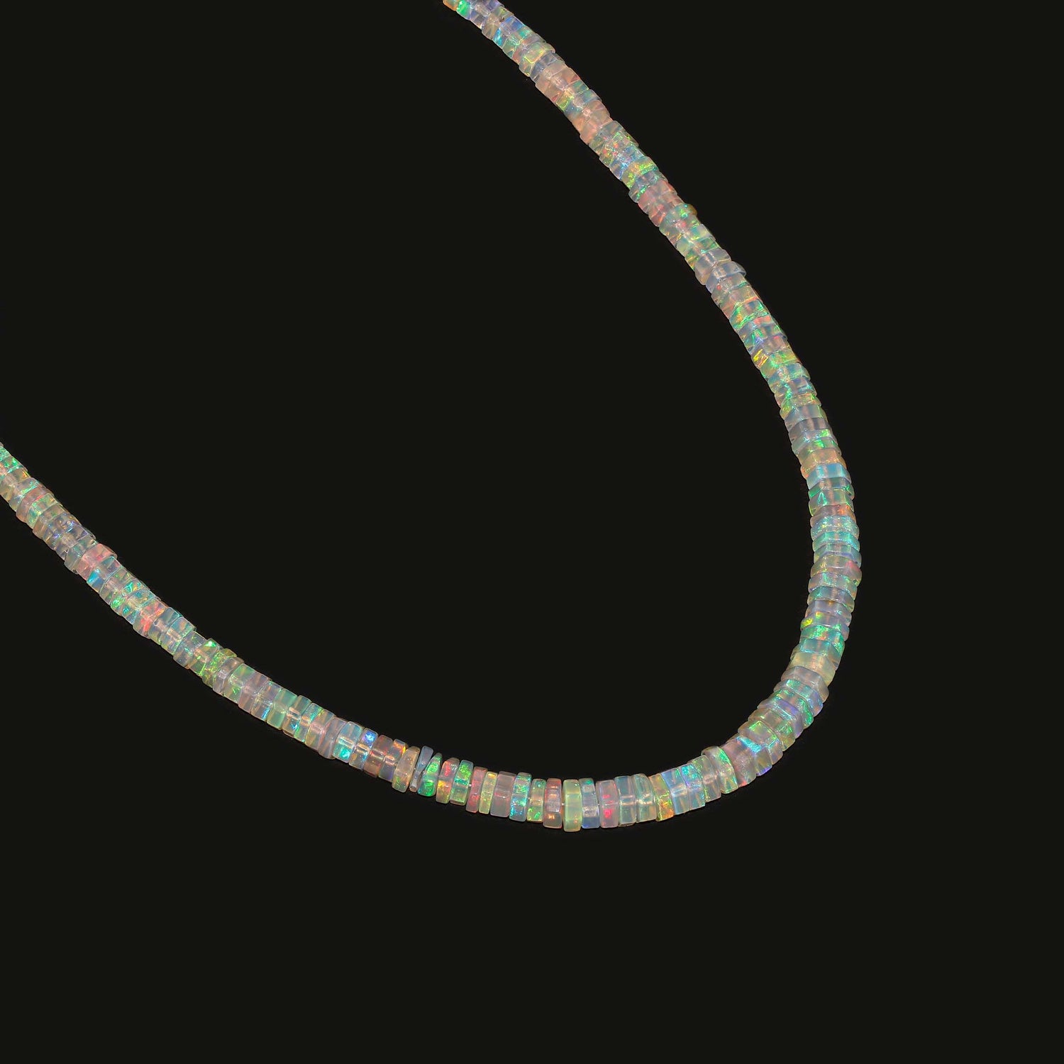 Ethiopian Opal 4mm To 5mm Bolt Shape Smooth Beads (17 Inch)
