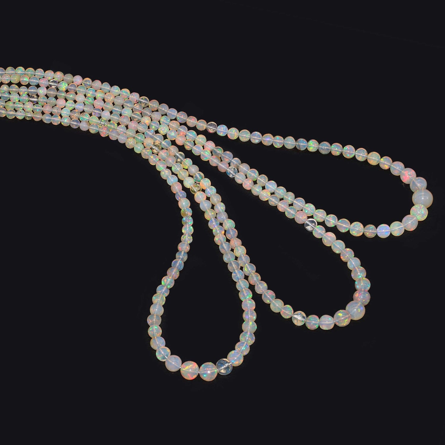 Ethiopian Opal 4mm To 7mm Round Smooth Beads (16 Inch)