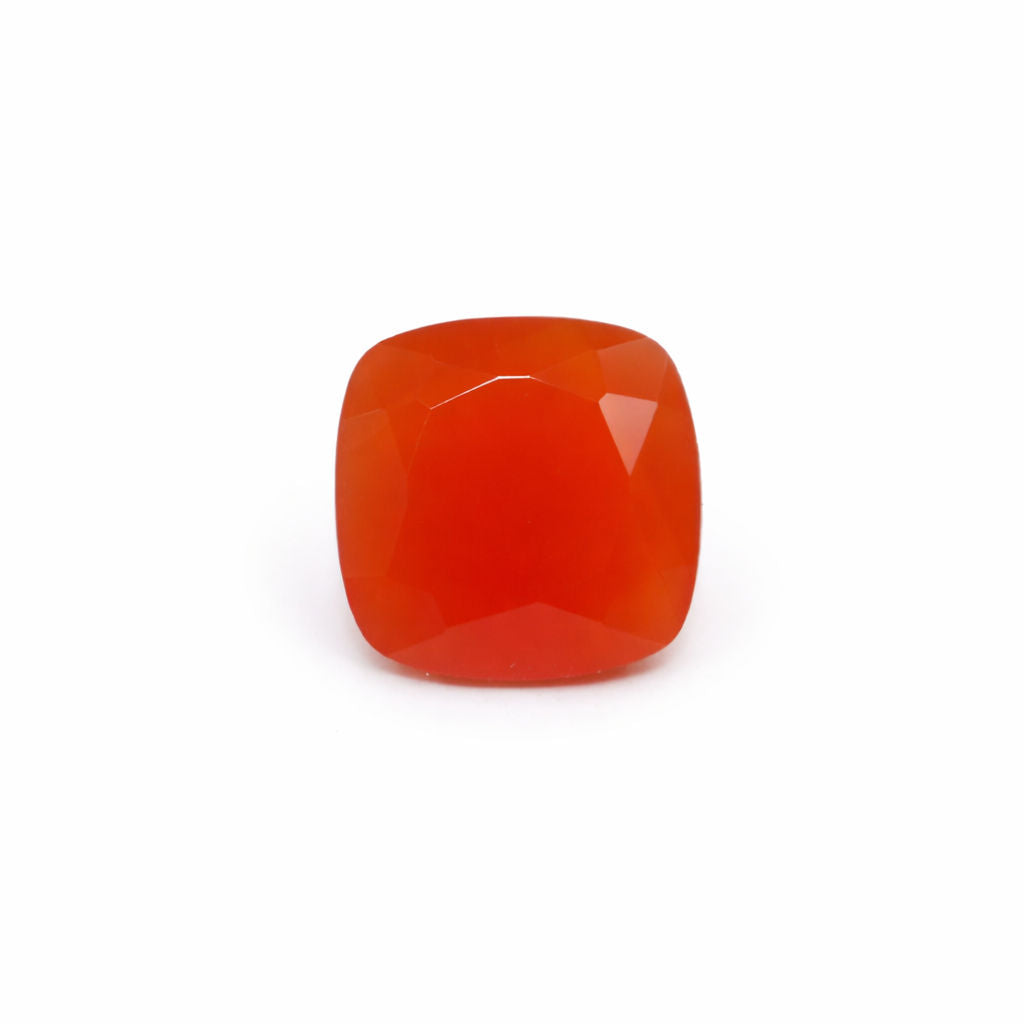 Orange Chalcedony Cushion Faceted