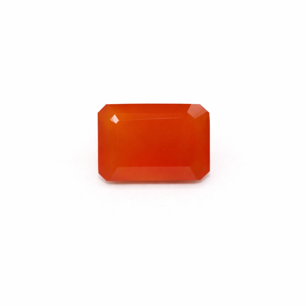 Orange Chalcedony Octagon Faceted