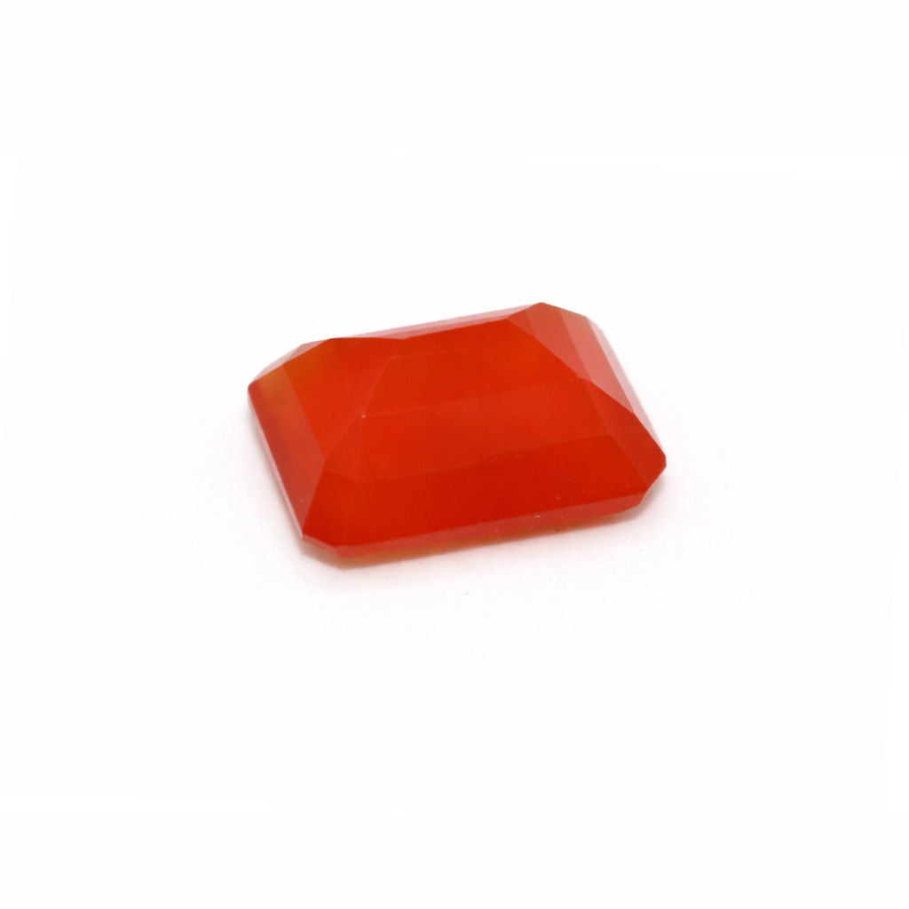 Orange Chalcedony Octagon Faceted