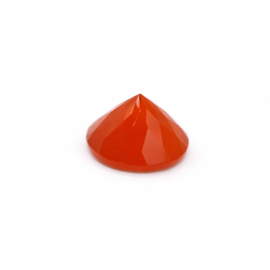 Orange Chalcedony Round Faceted