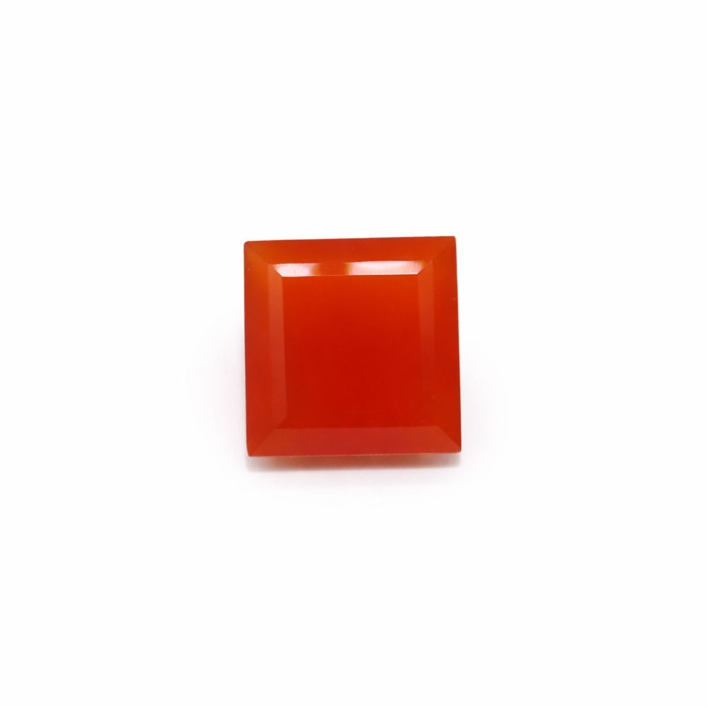 Orange Chalcedony Square Faceted