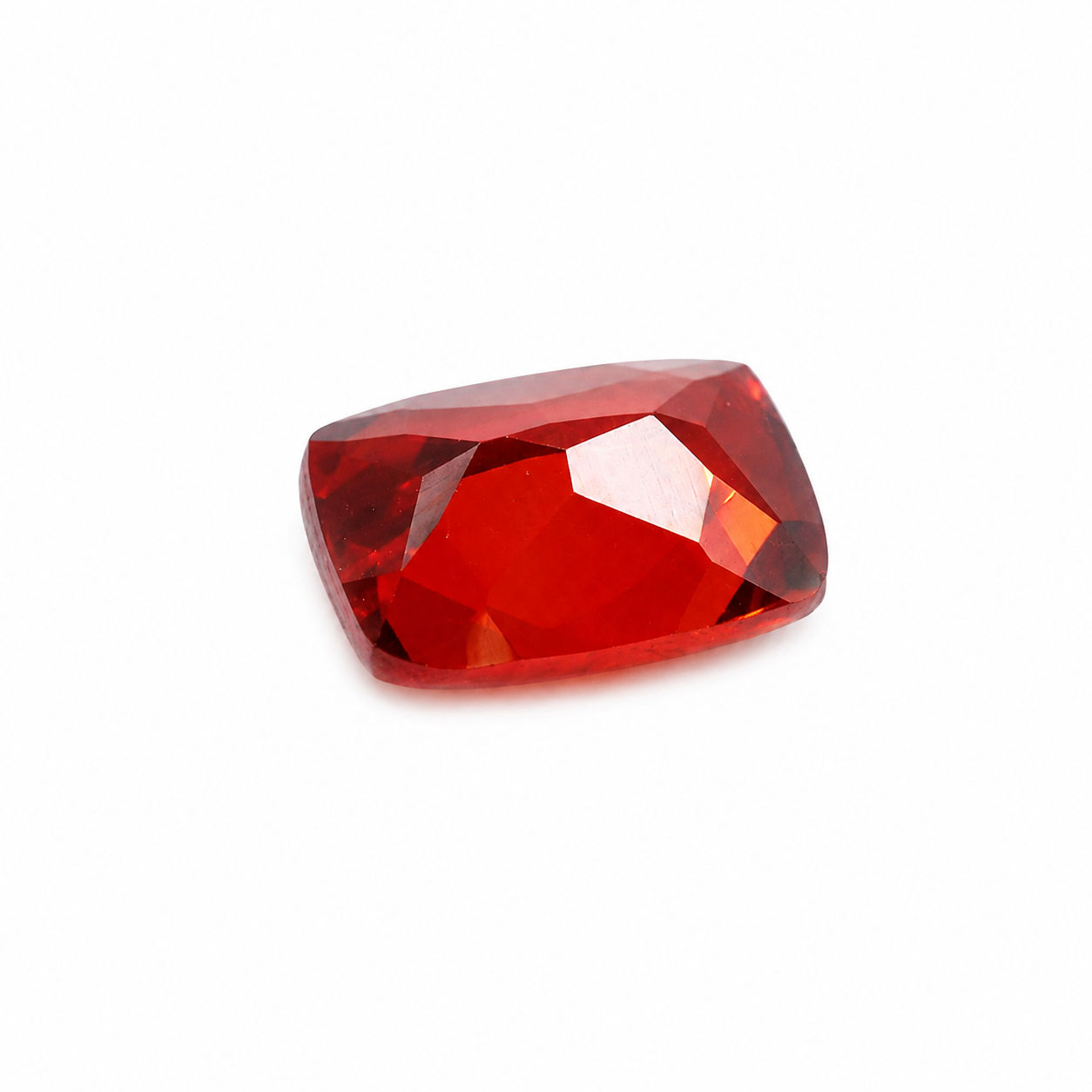 Cubic Zirconia (Orange Color) Elongated Cushion Faceted