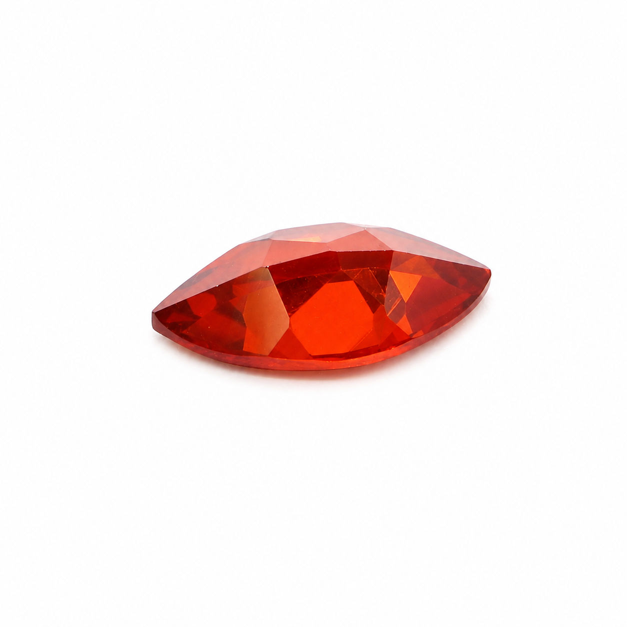 Cubic Zirconia (Orange Color) Marquise Faceted
