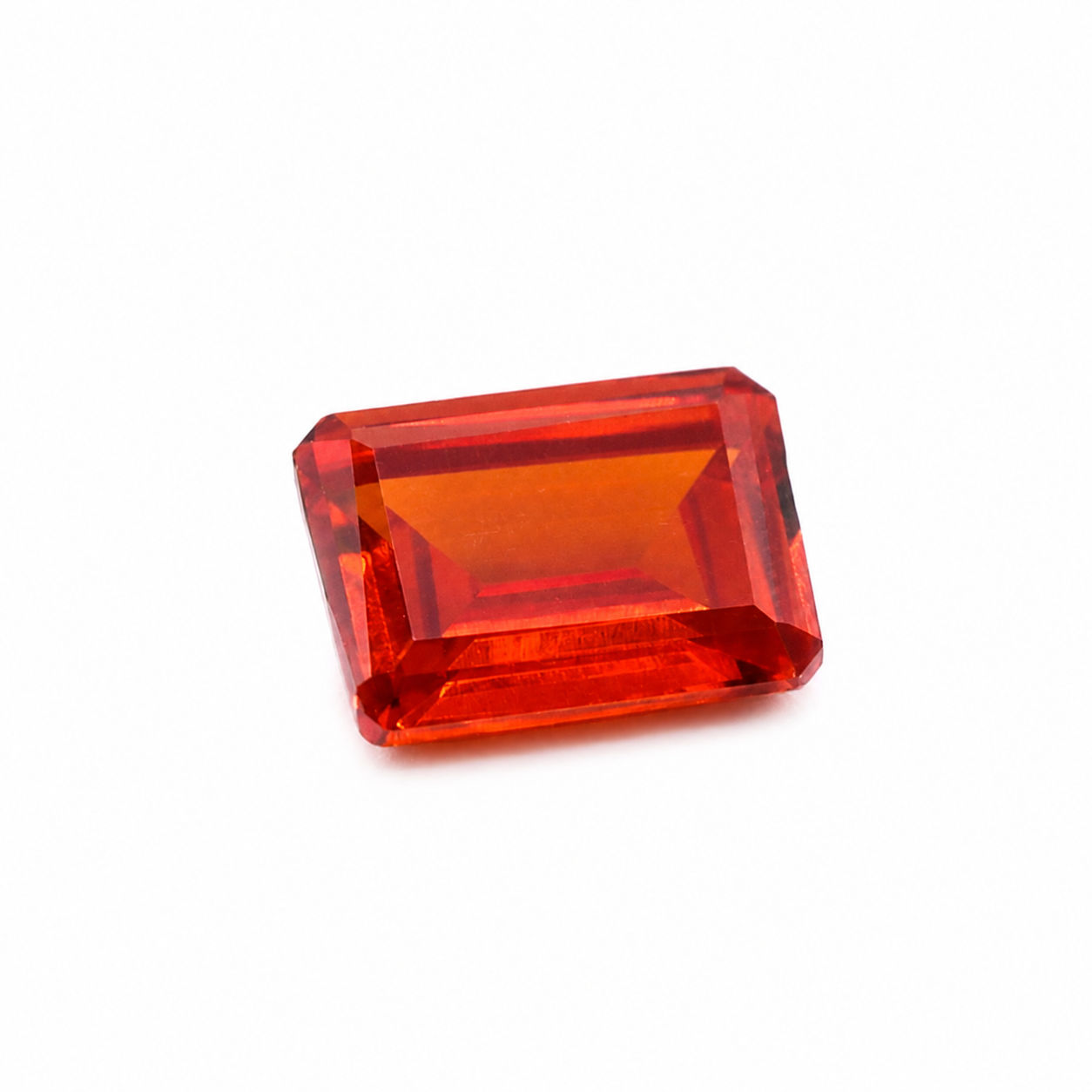 Cubic Zirconia (Orange Color) Octagon Faceted