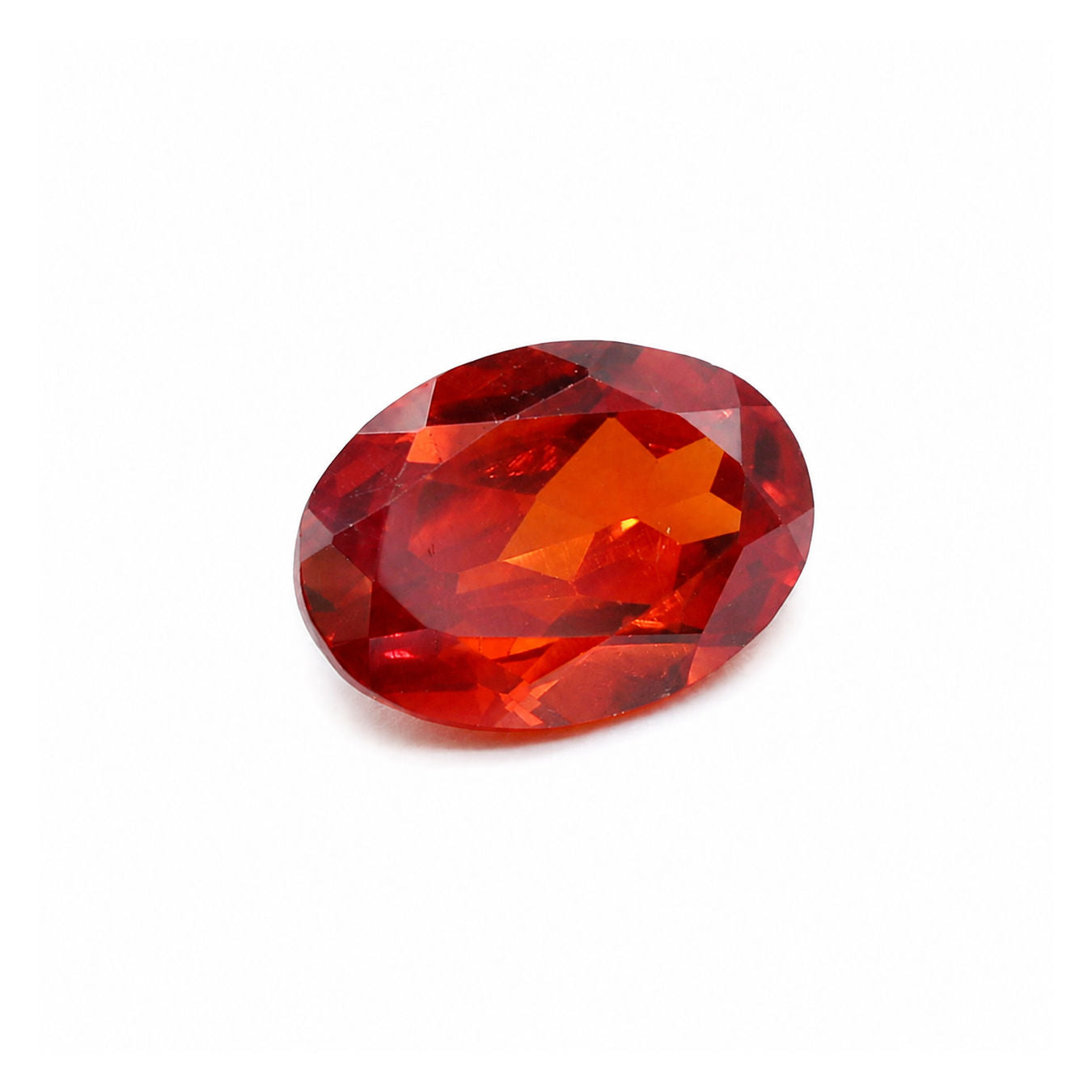 Cubic Zirconia (Orange Color) Oval Faceted