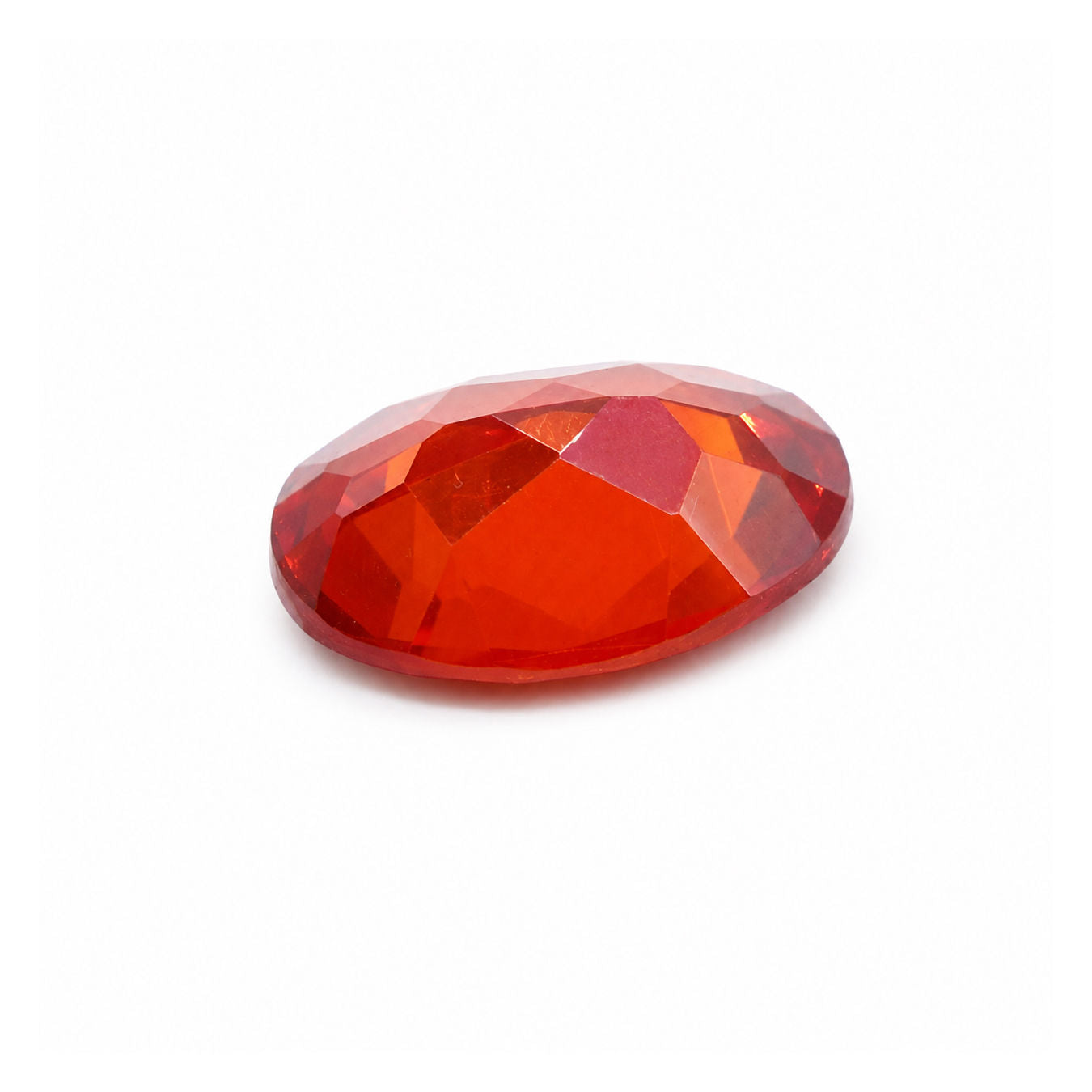 Cubic Zirconia (Orange Color) Oval Faceted