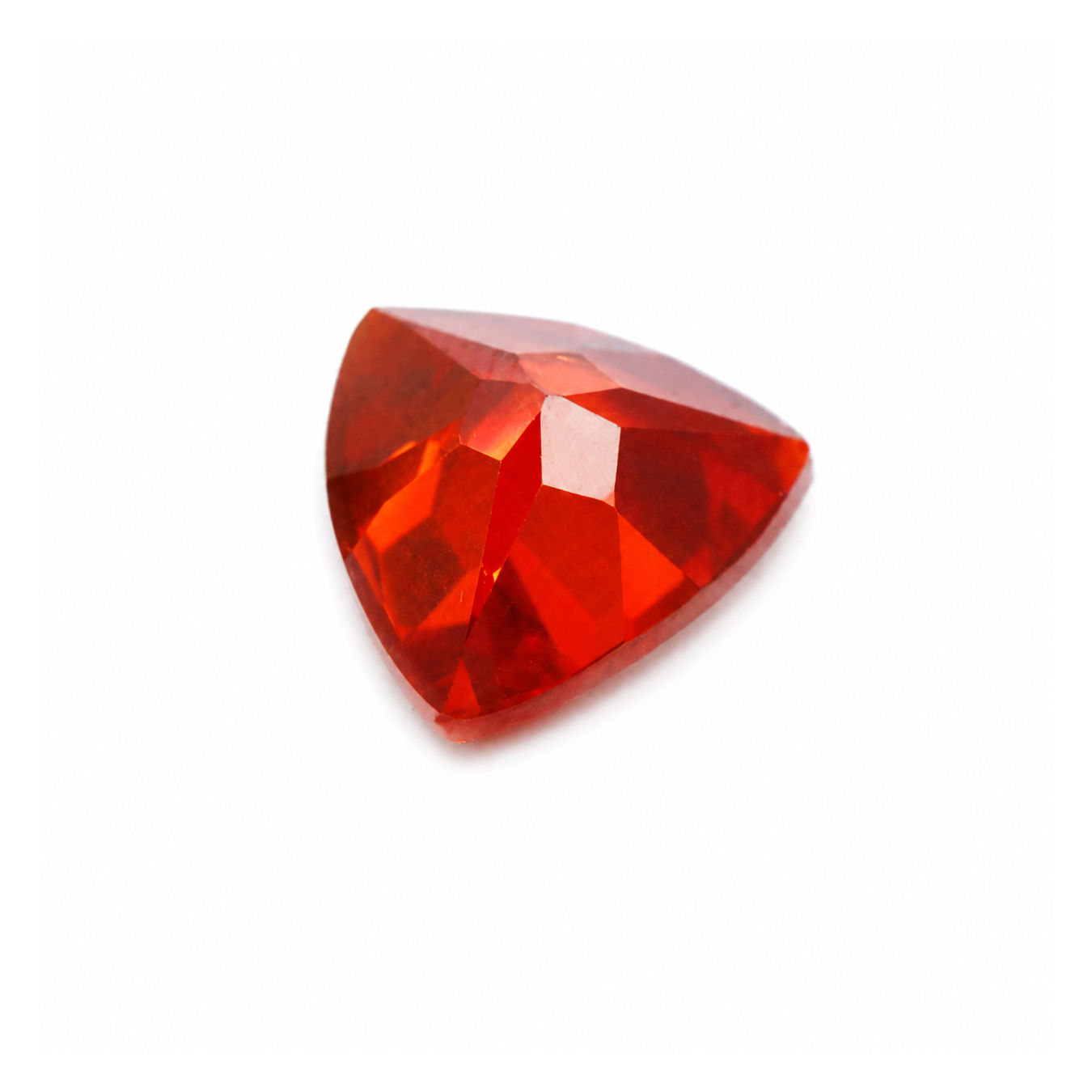 Cubic Zirconia (Orange Color) Trillion Faceted