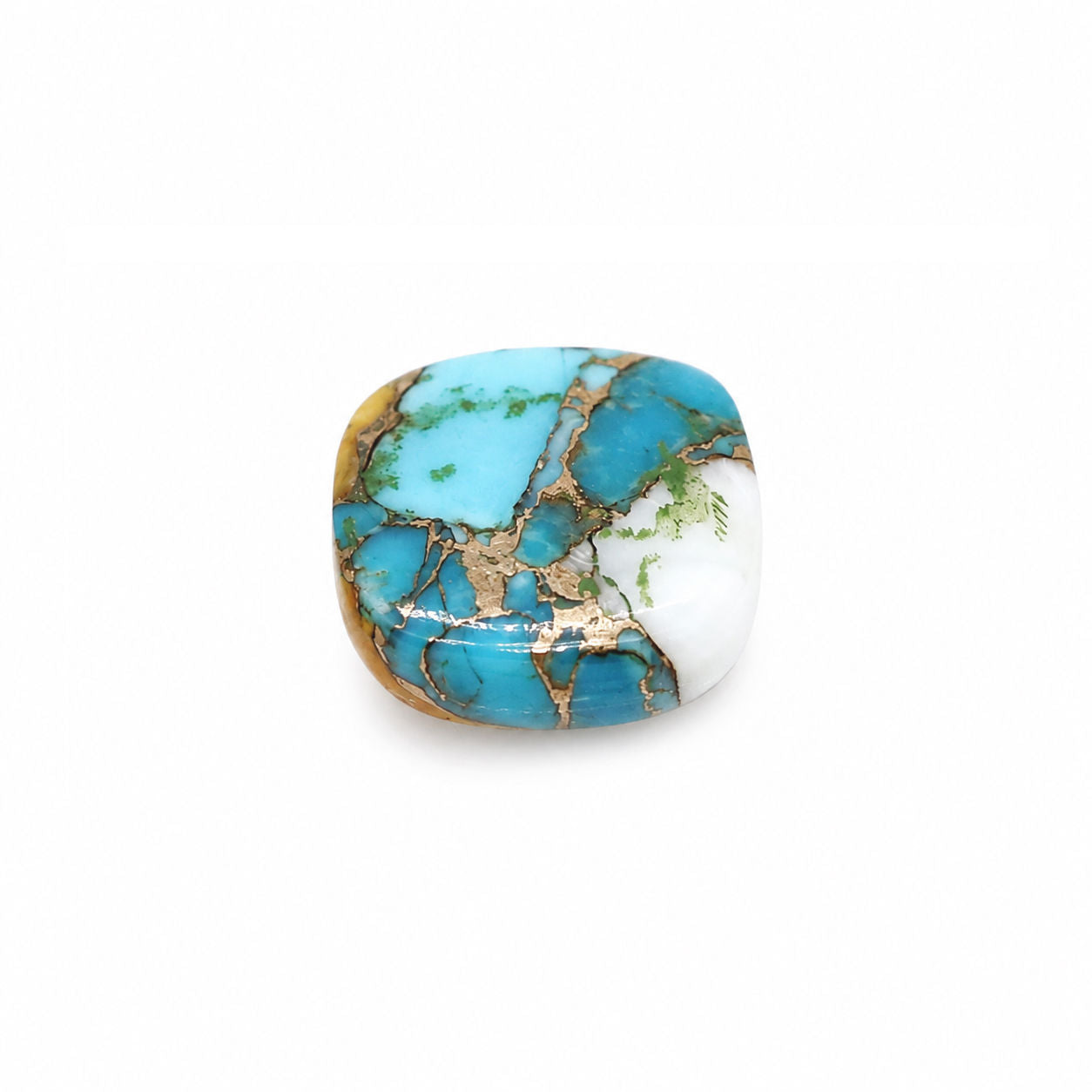 Oyster Copper Turquoise Cushion Cabochon