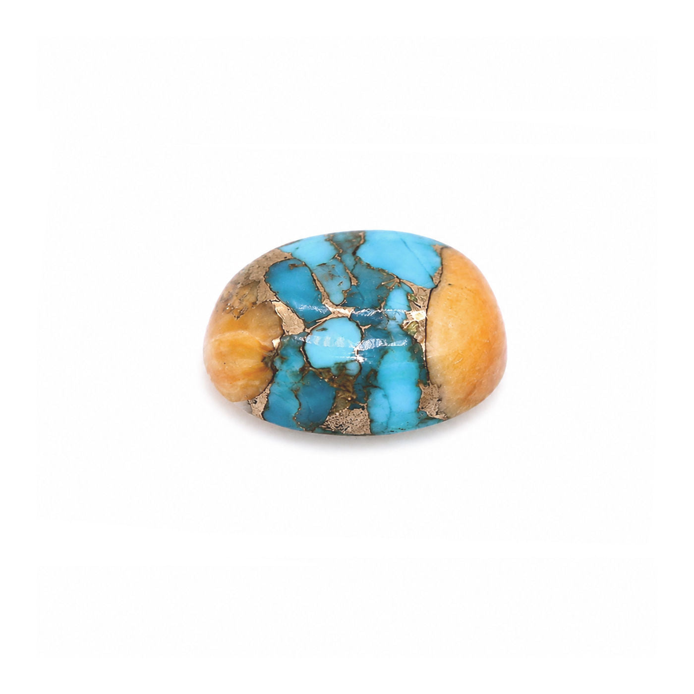 Oyster Copper Turquoise Oval Cabochon