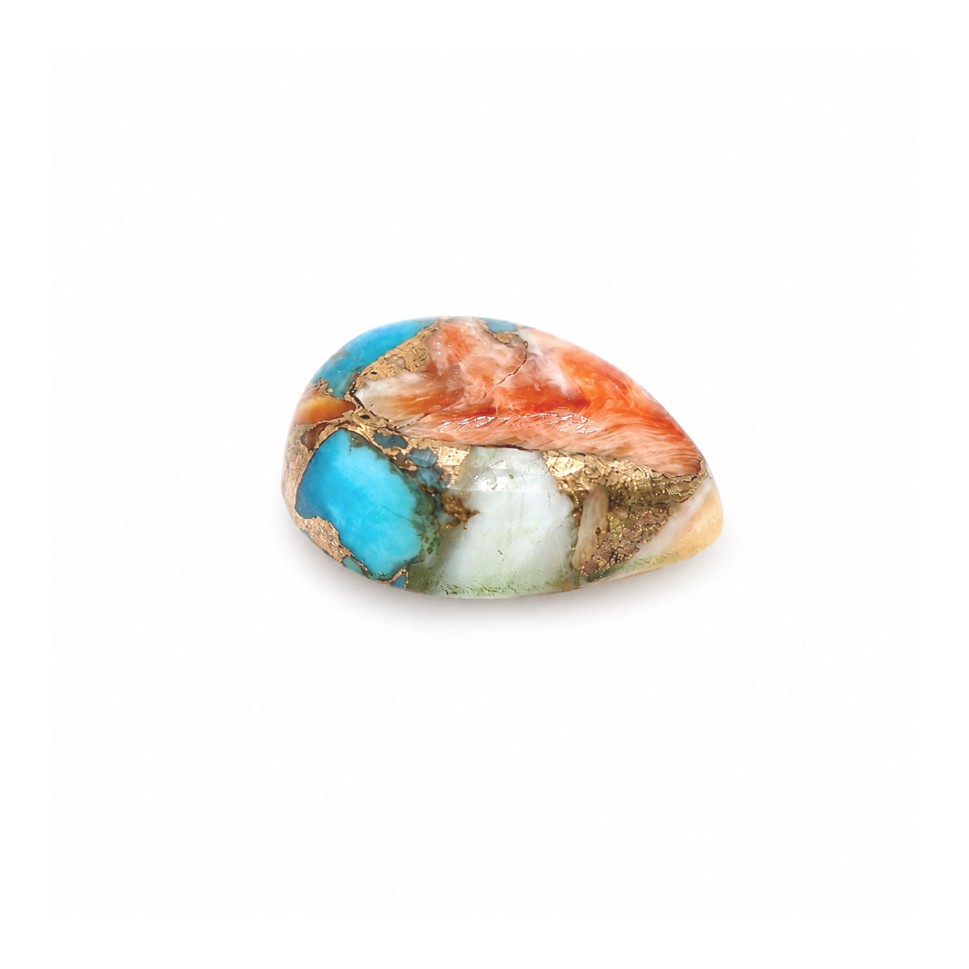 Oyster Copper Turquoise Pear Cabochon