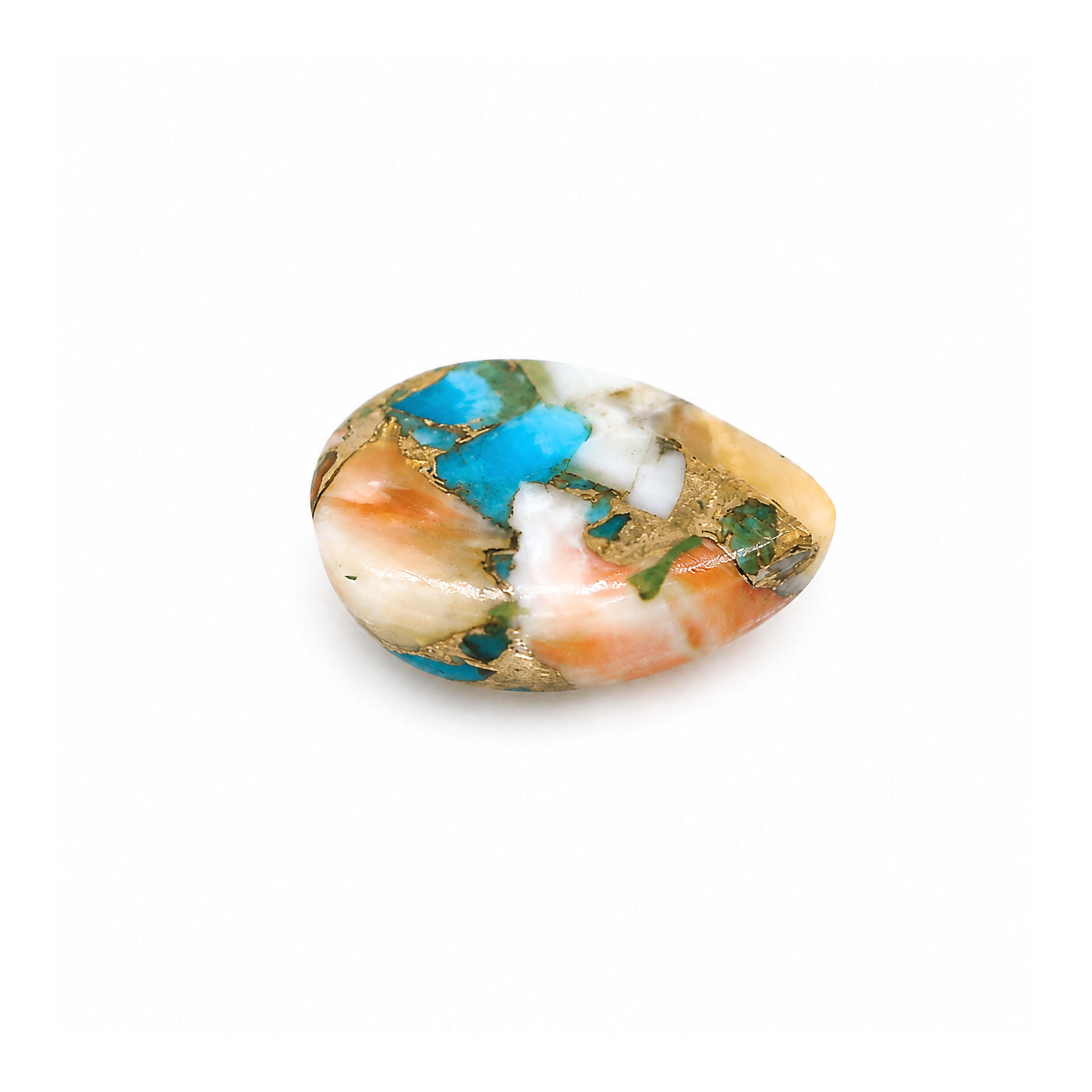 Oyster Copper Turquoise Pear Cabochon