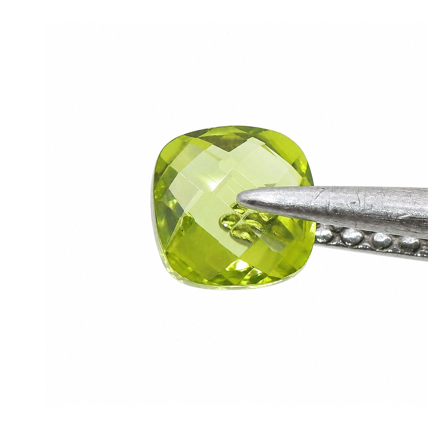 Peridot Cushion Briolette