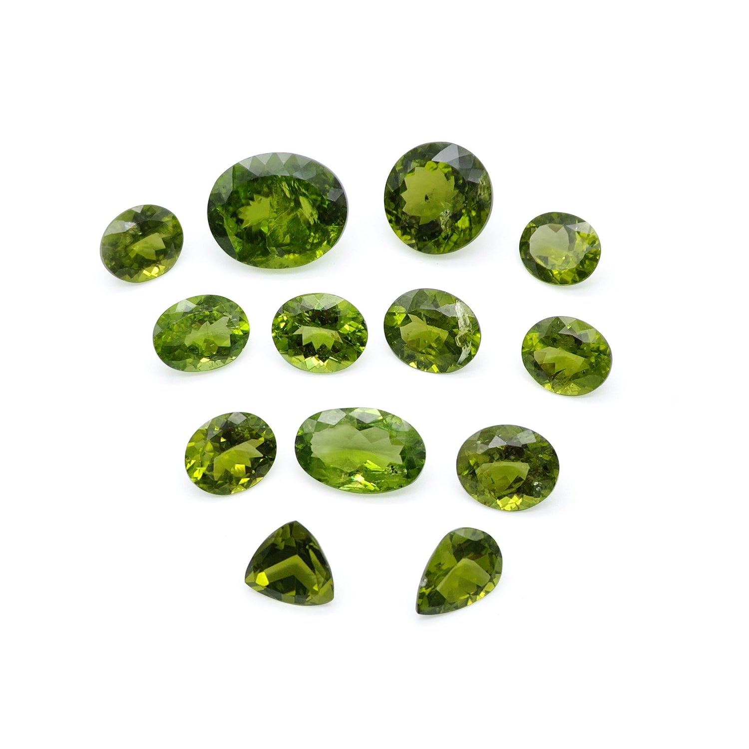 Peridot 13x11mm to 21x17.50mm Mix Shape Faceted