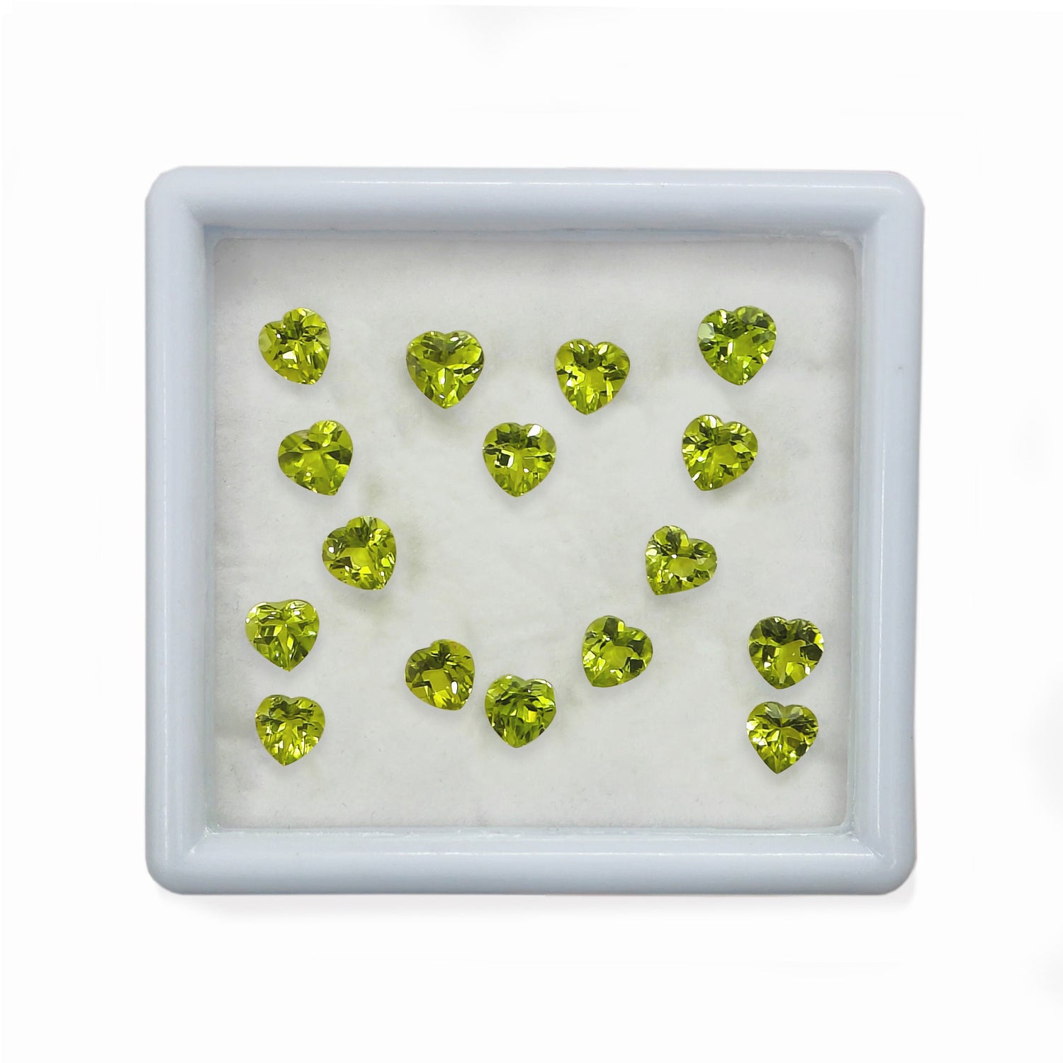 Peridot 6mm Heart Shape Faceted