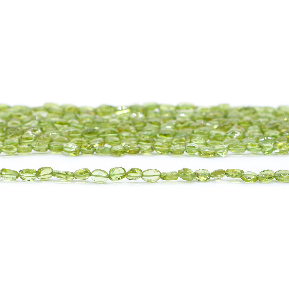 Peridot 5x4mm to 9x6mm Oval Smooth Beads (14 Inch)