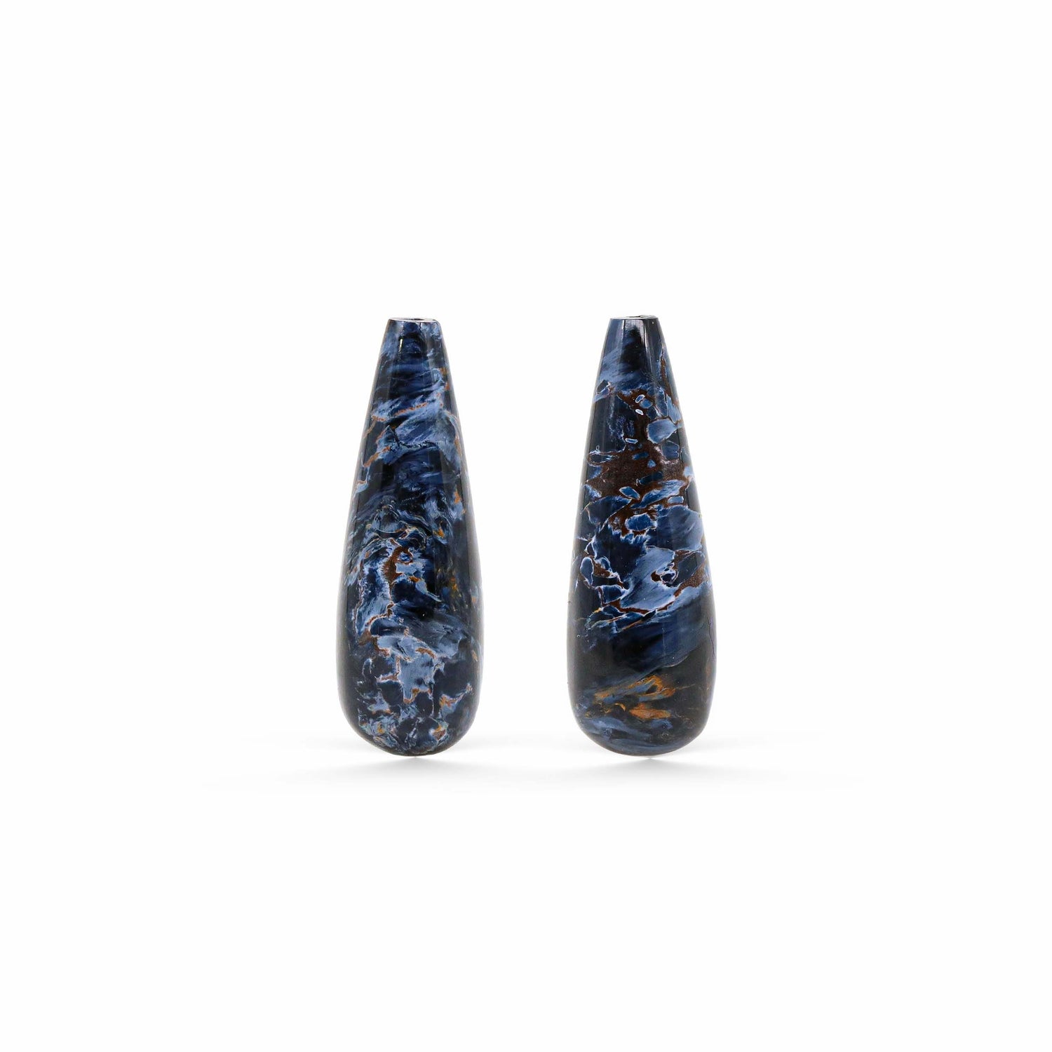 Pietersite 30x10mm Smooth Long Drops Briolette Pair