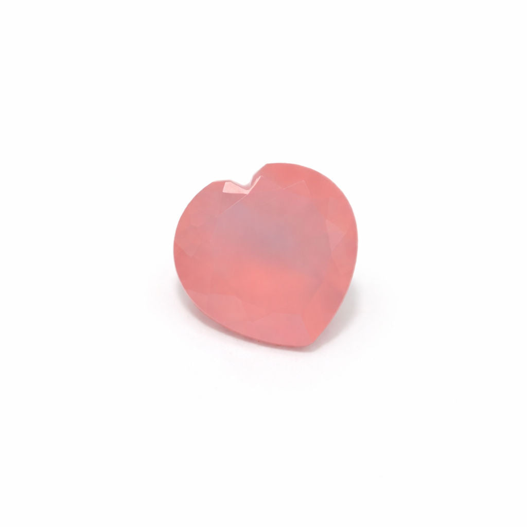 Pink Chalcedony Heart Shape Faceted