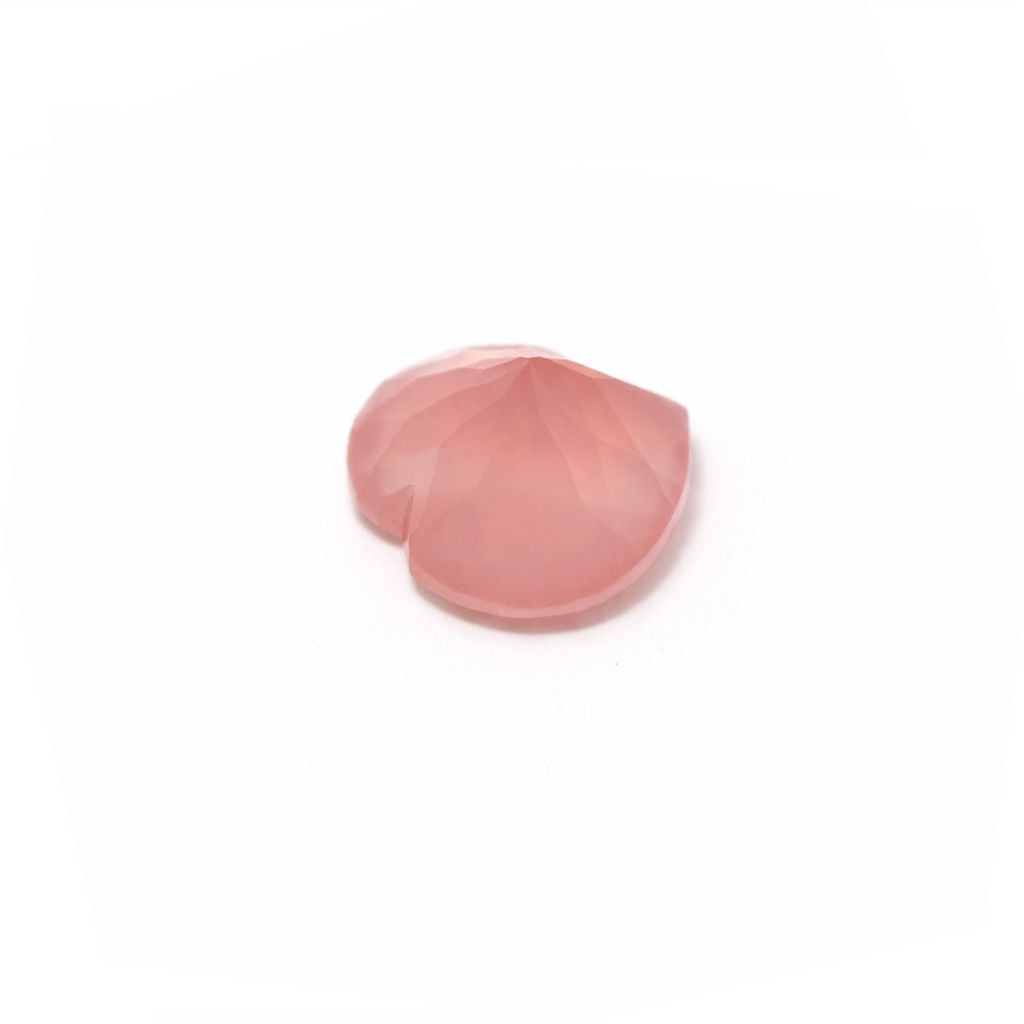 Pink Chalcedony Heart Shape Faceted