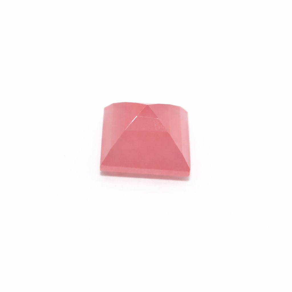 Pink Chalcedony Square Faceted
