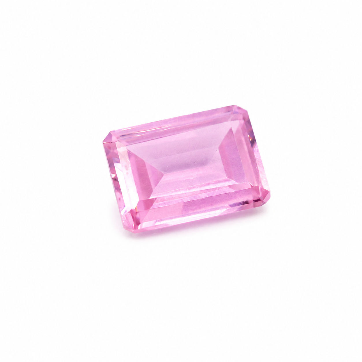Cubic Zirconia (Pink Color) Octagon Faceted