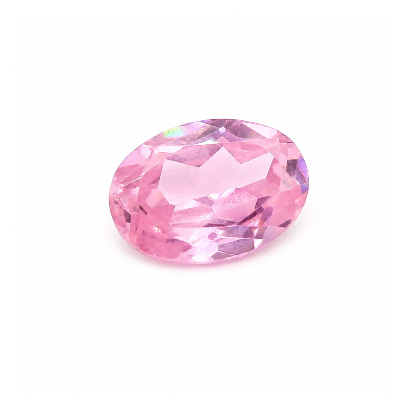 Cubic Zirconia (Pink Color) Oval Faceted