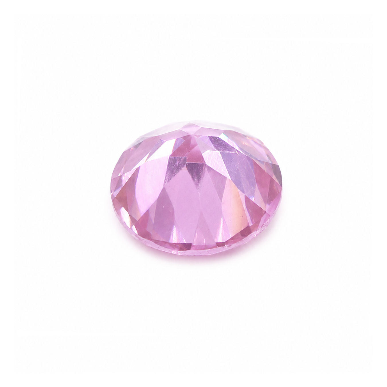 Cubic Zirconia (Pink Color) Round Faceted
