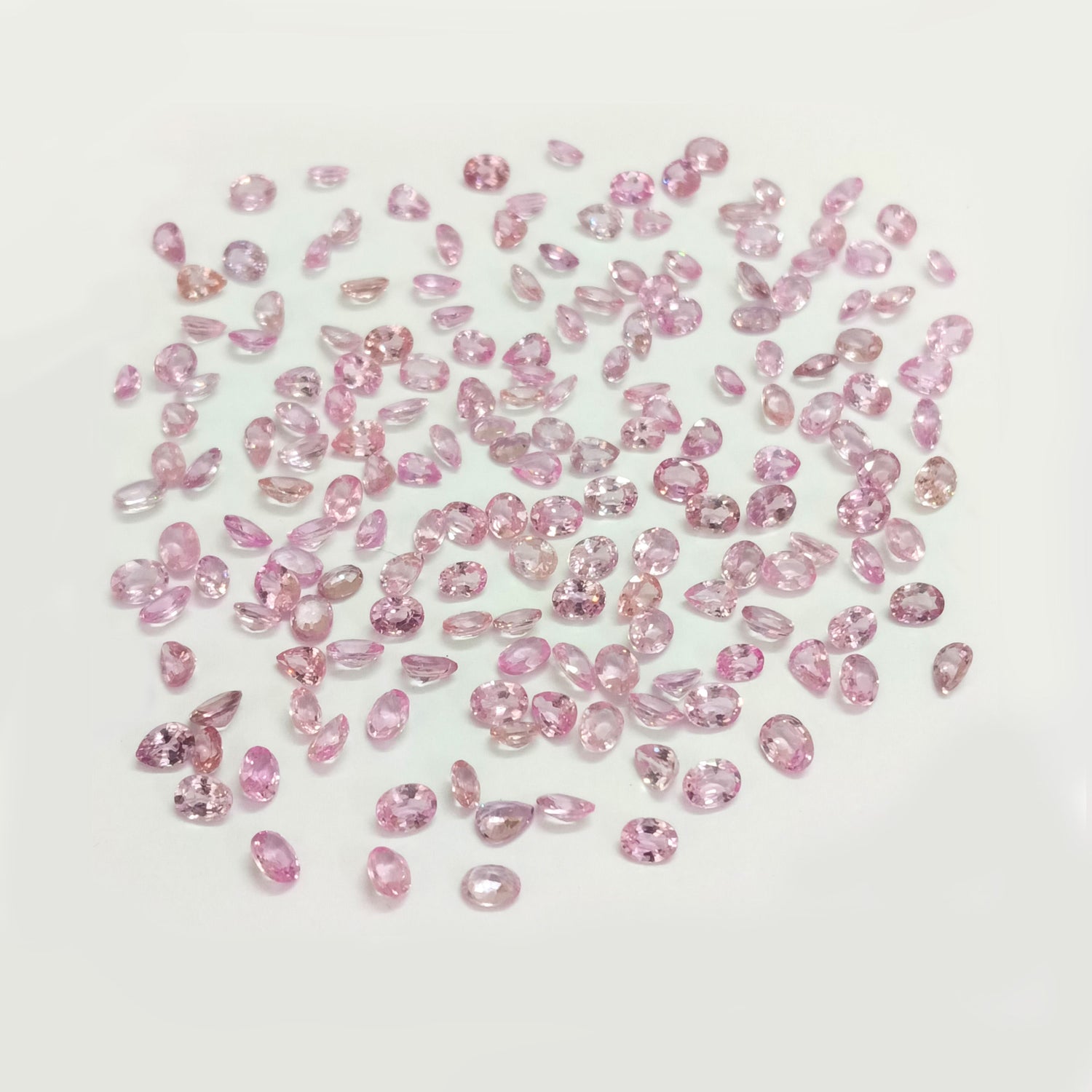 Natural Pink Sapphire (Ceylon) (Heated) 3.50x2.50mm to 4x3mm Mix Shape Faceted