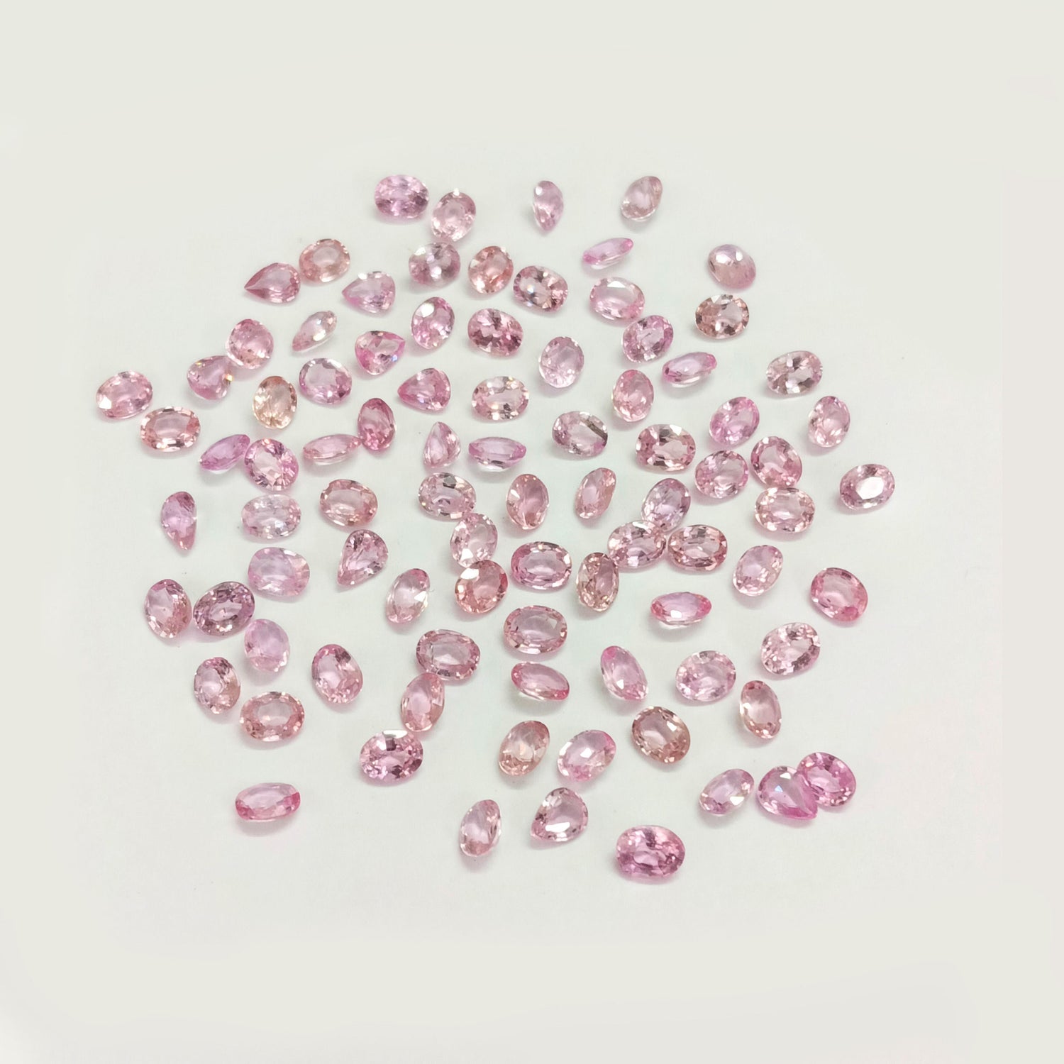 Natural Pink Sapphire (Ceylon) (Heated) 4x3mm to 4.50x3.50mm Mix Shape Faceted