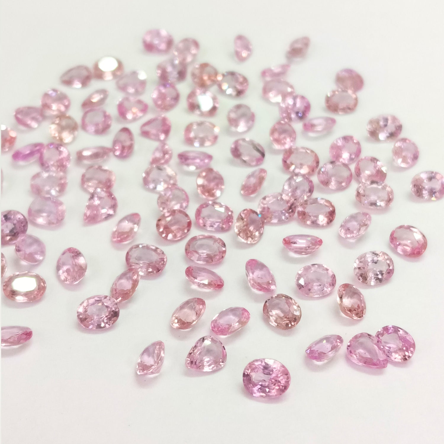 Natural Pink Sapphire (Ceylon) (Heated) 4x3mm to 4.50x3.50mm Mix Shape Faceted