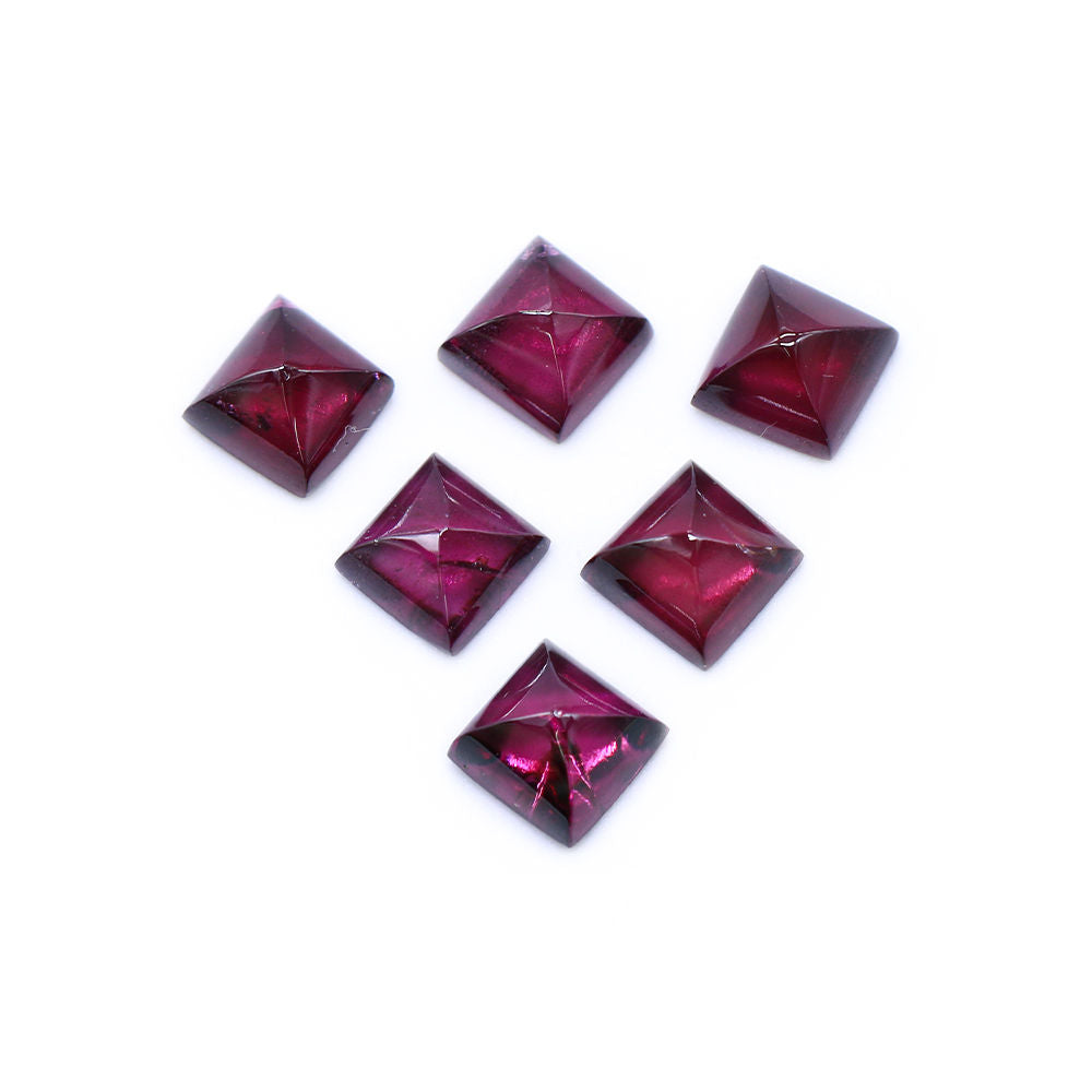 Pink Tourmaline 6mm Square (Sugarloaf) Cabochon
