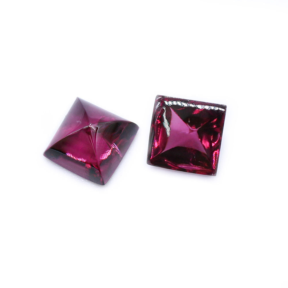 Pink Tourmaline 6mm Square (Sugarloaf) Cabochon