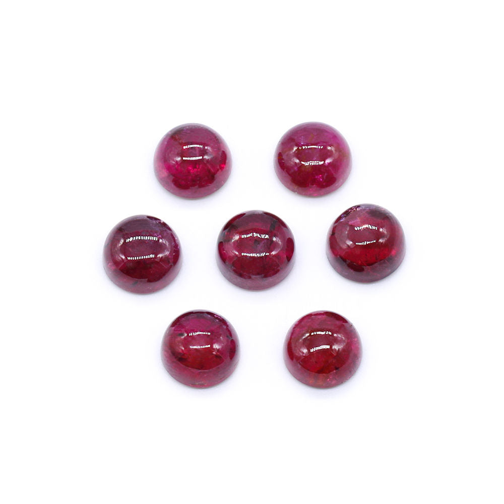 Pink Tourmaline 7mm Round Cabochon