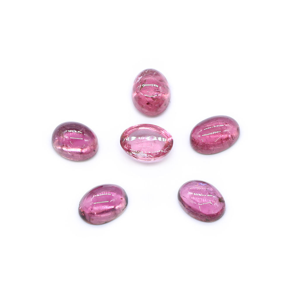 Pink Tourmaline 8x6mm Oval Cabochon