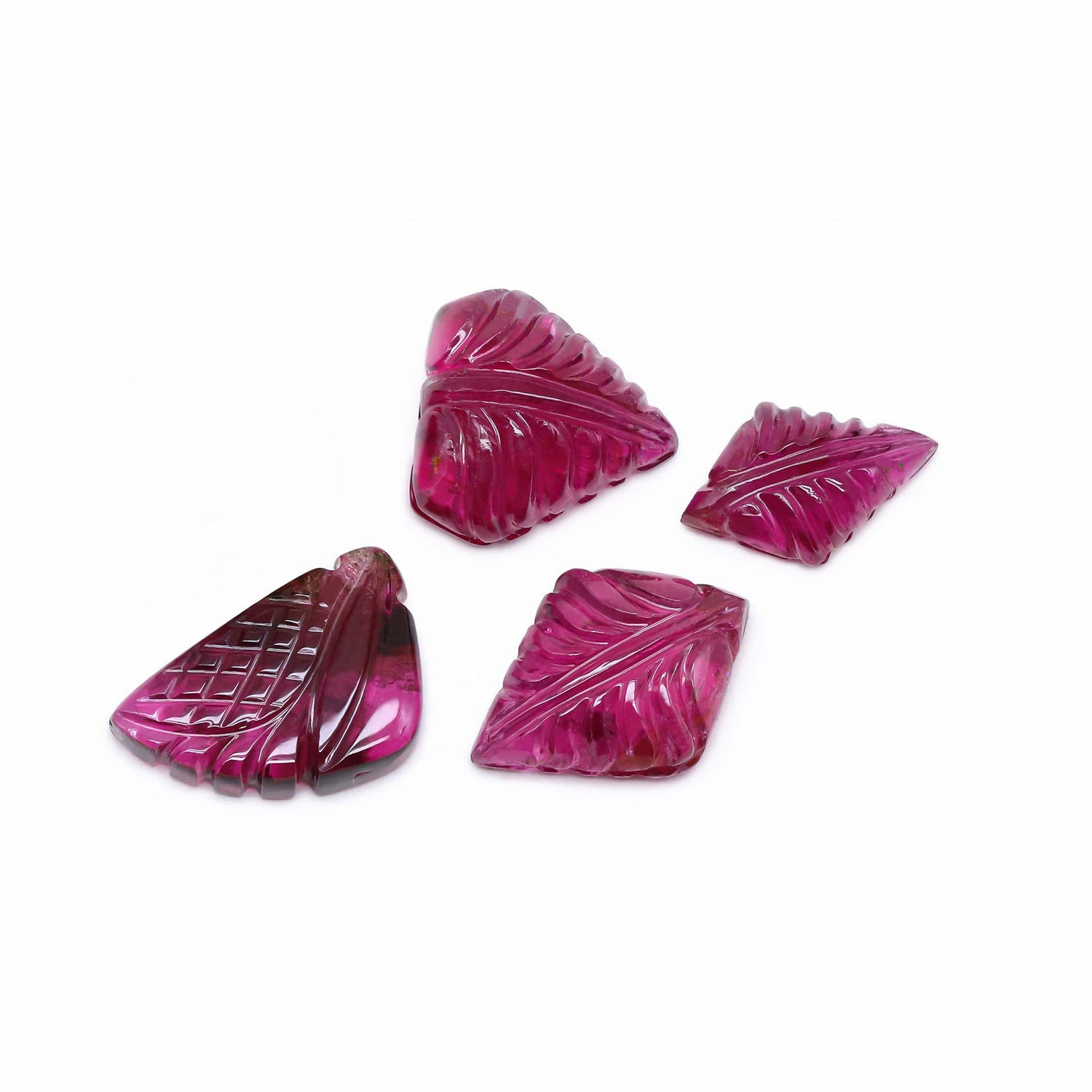 Pink Tourmaline 11.50x7.50mm To 14x9mm Carved Fancy Shape Cabochon