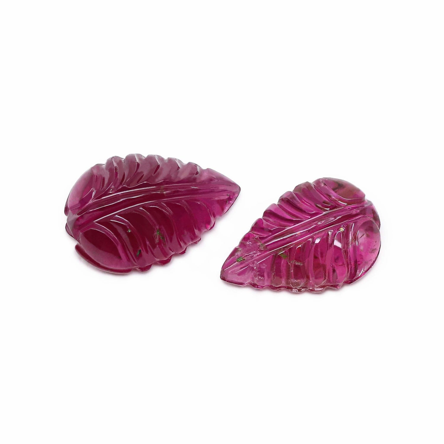 Pink Tourmaline 14x9mm and 15x10mm Carved Pear Cabochon