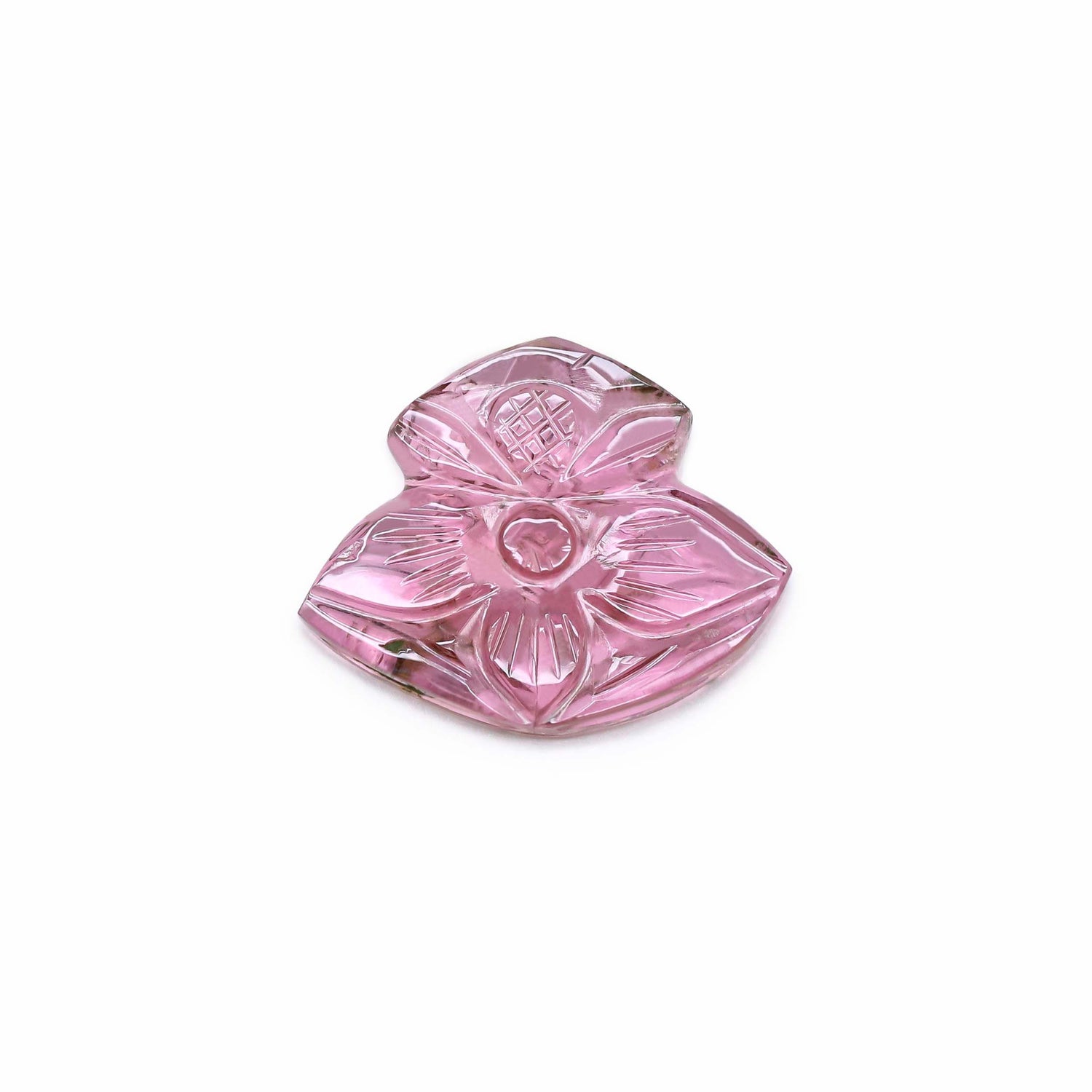 Pink Tourmaline 20x16mm Carved Fancy