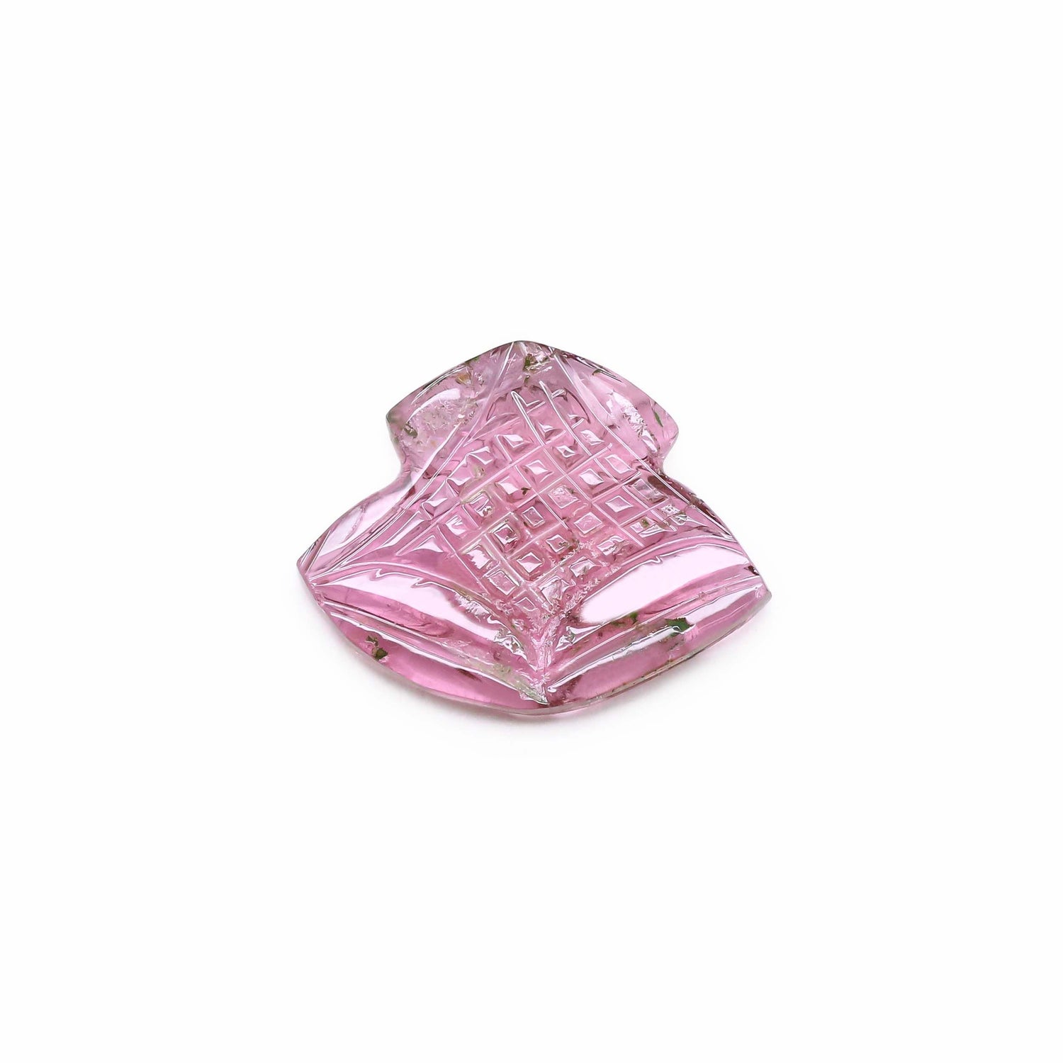 Pink Tourmaline 20x16mm Carved Fancy
