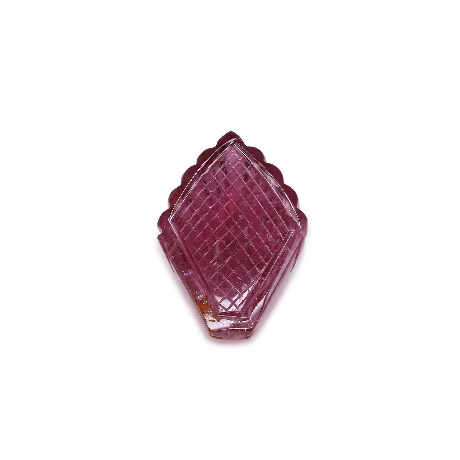 Pink Tourmaline 21x14mm Carved Fancy