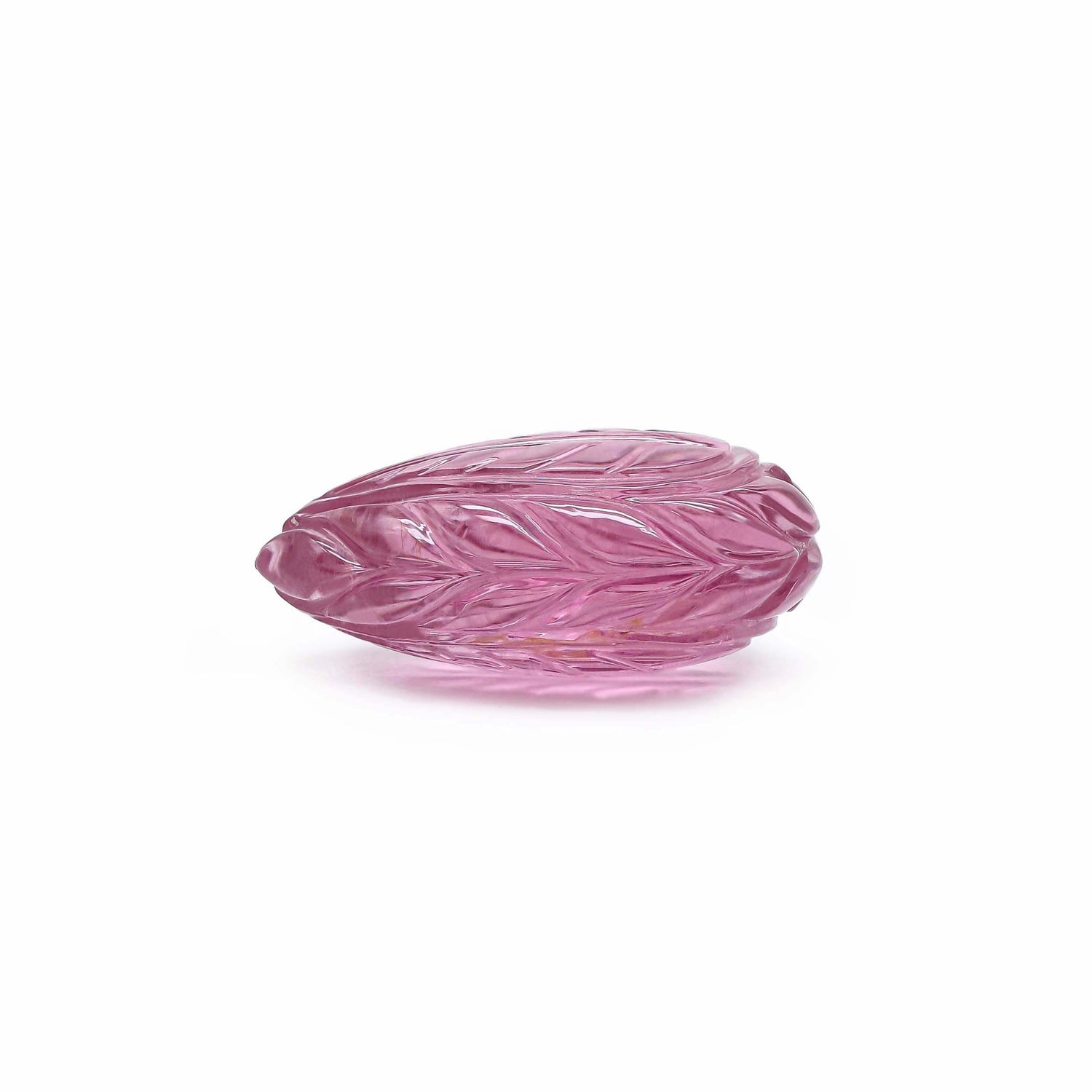 Pink Tourmaline 22x14.50mm Carved Pear Briolette