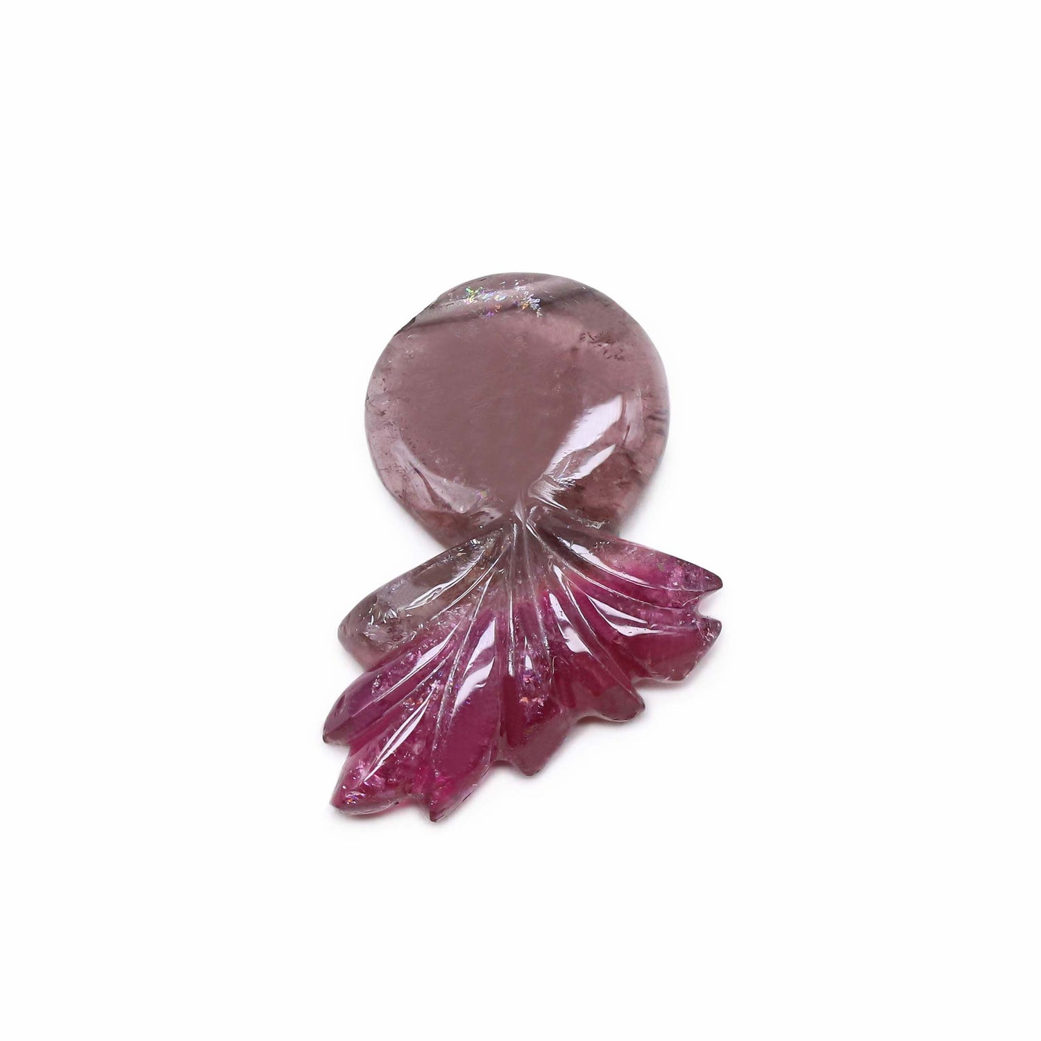 Pink Tourmaline 22x14mm Carved Fancy