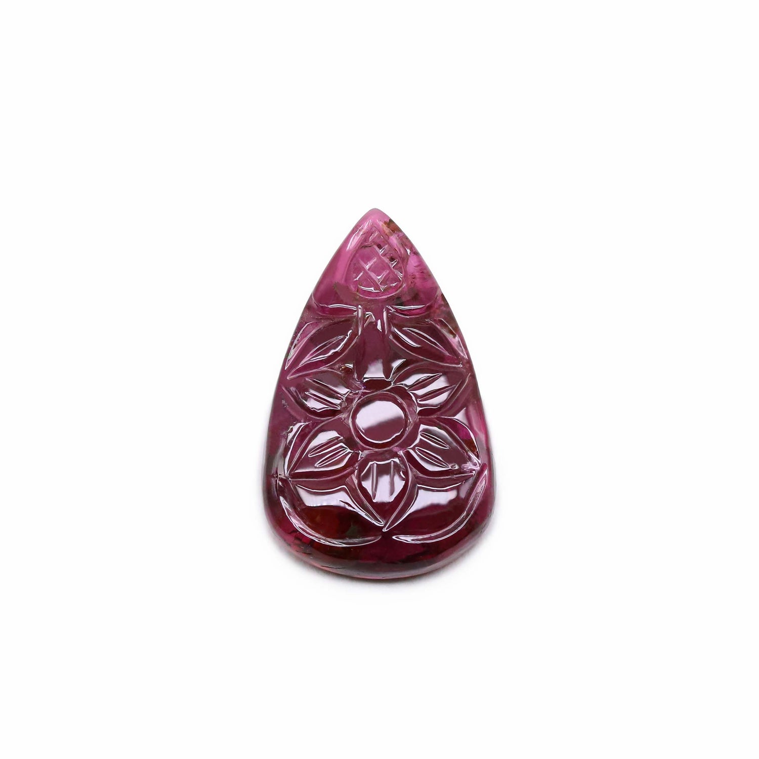 Pink Tourmaline 23.50x14.50mm Carved Pear